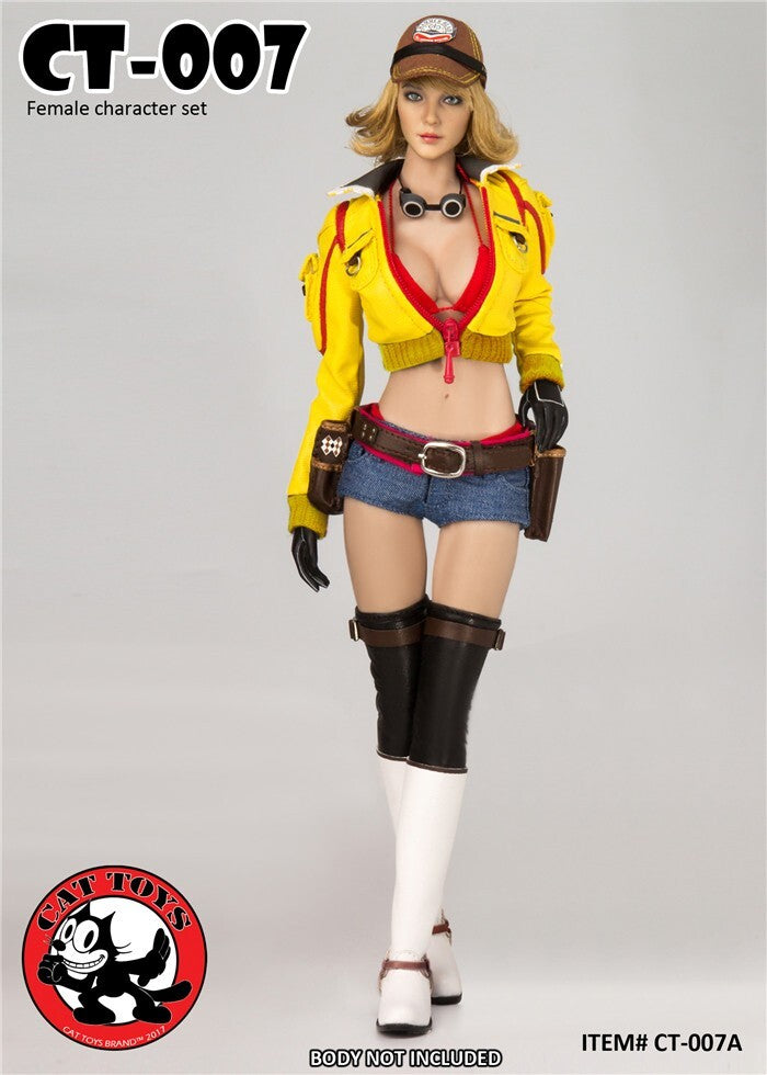 1:6 scale Cat Toys Female Handywoman Denim Jeans Shorts for 12" Figures