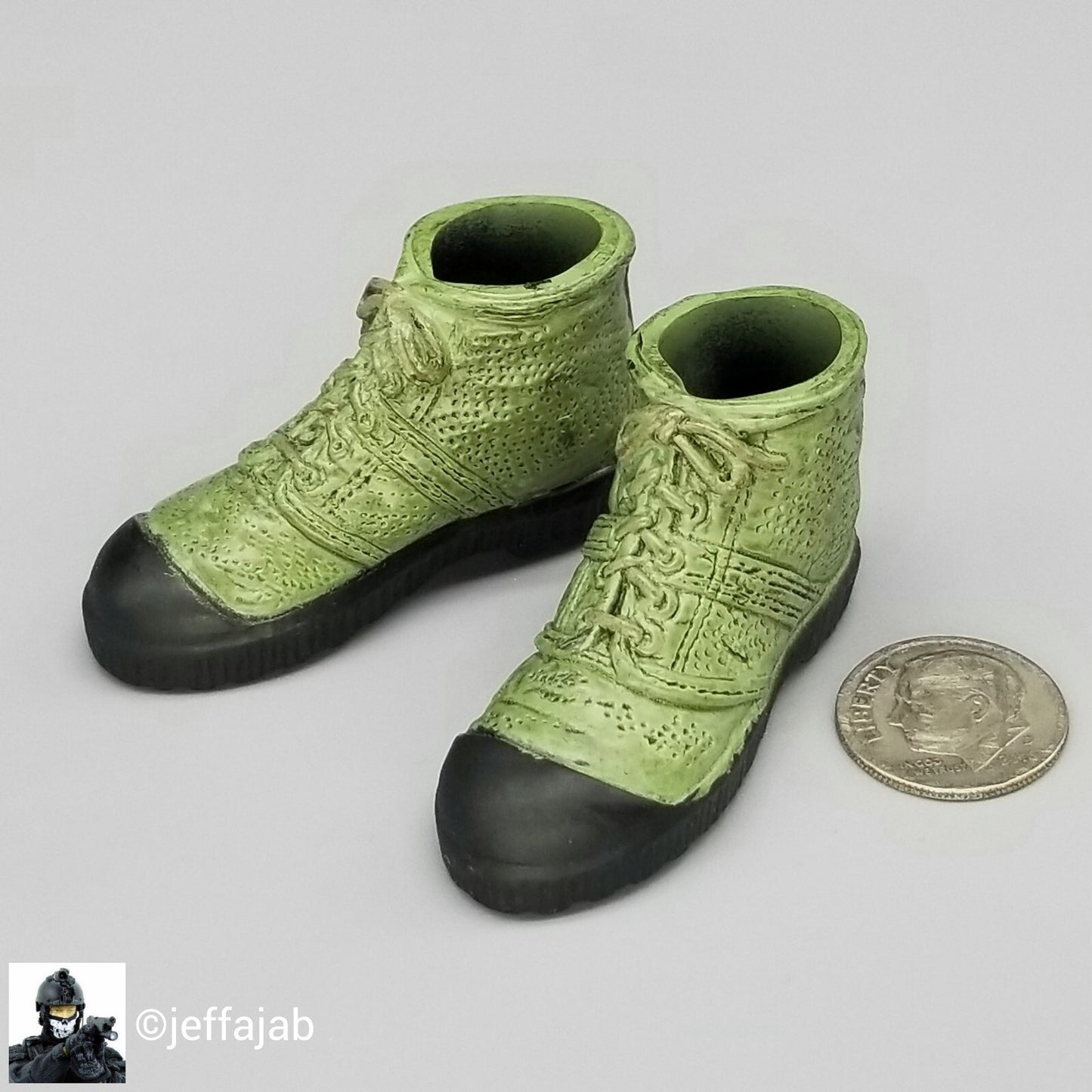 1;6 Ultimate Soldier Vietnam NVA Regular Green Boots for 12" GI Joe Dragon