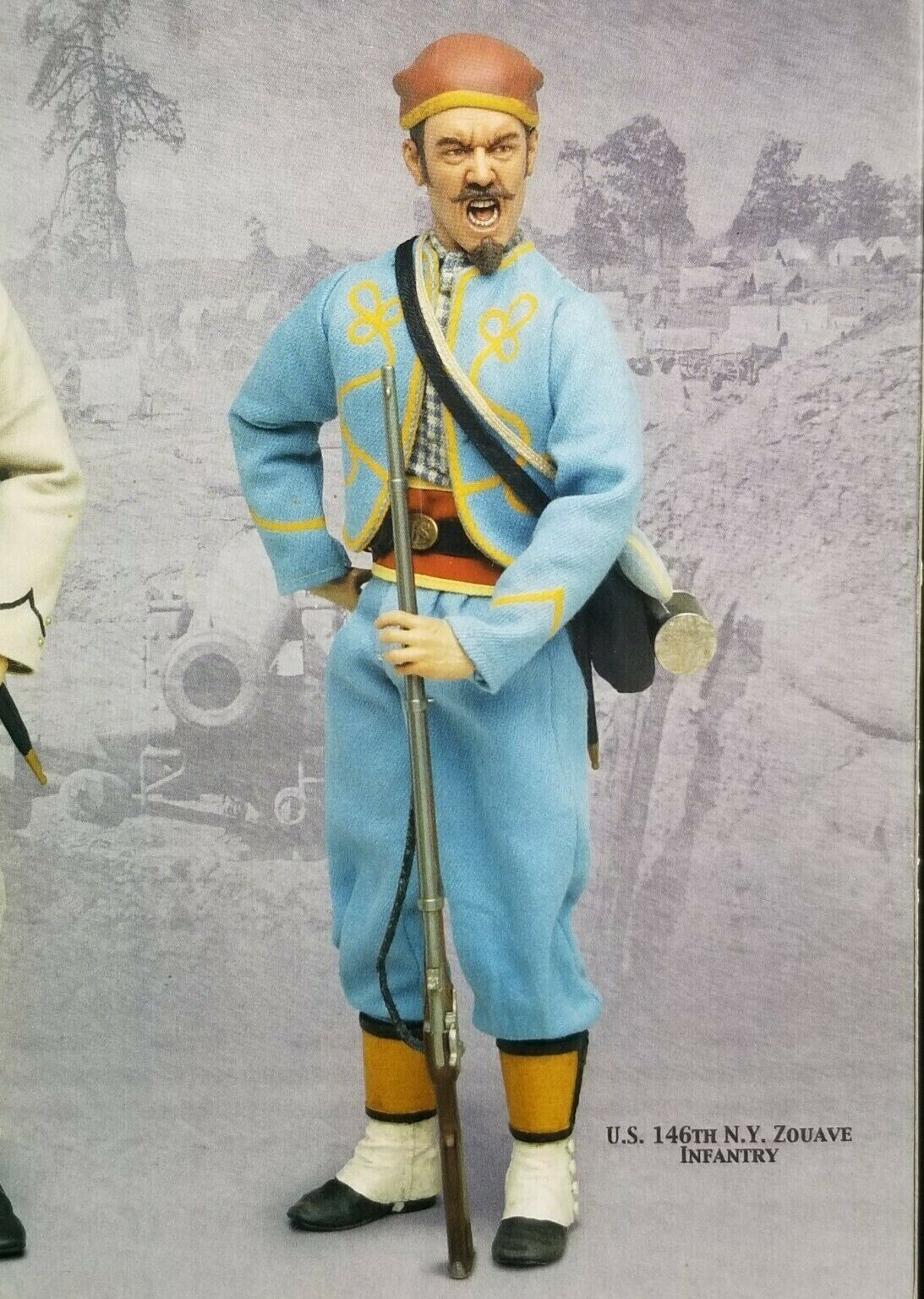 1:6 scale Sideshow Civil War Union Zouave Infantry Uniform & Sash for 12" Figure