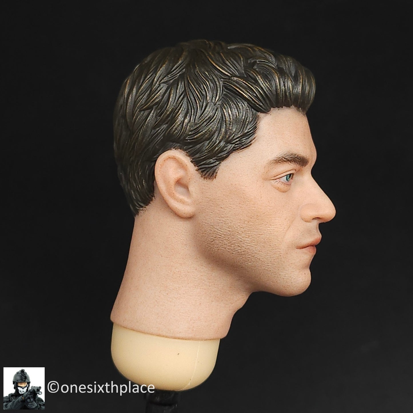 1:6 Facepool WWII USMC Snafu Rami Malek Male Head Sculpt for 12" Figures