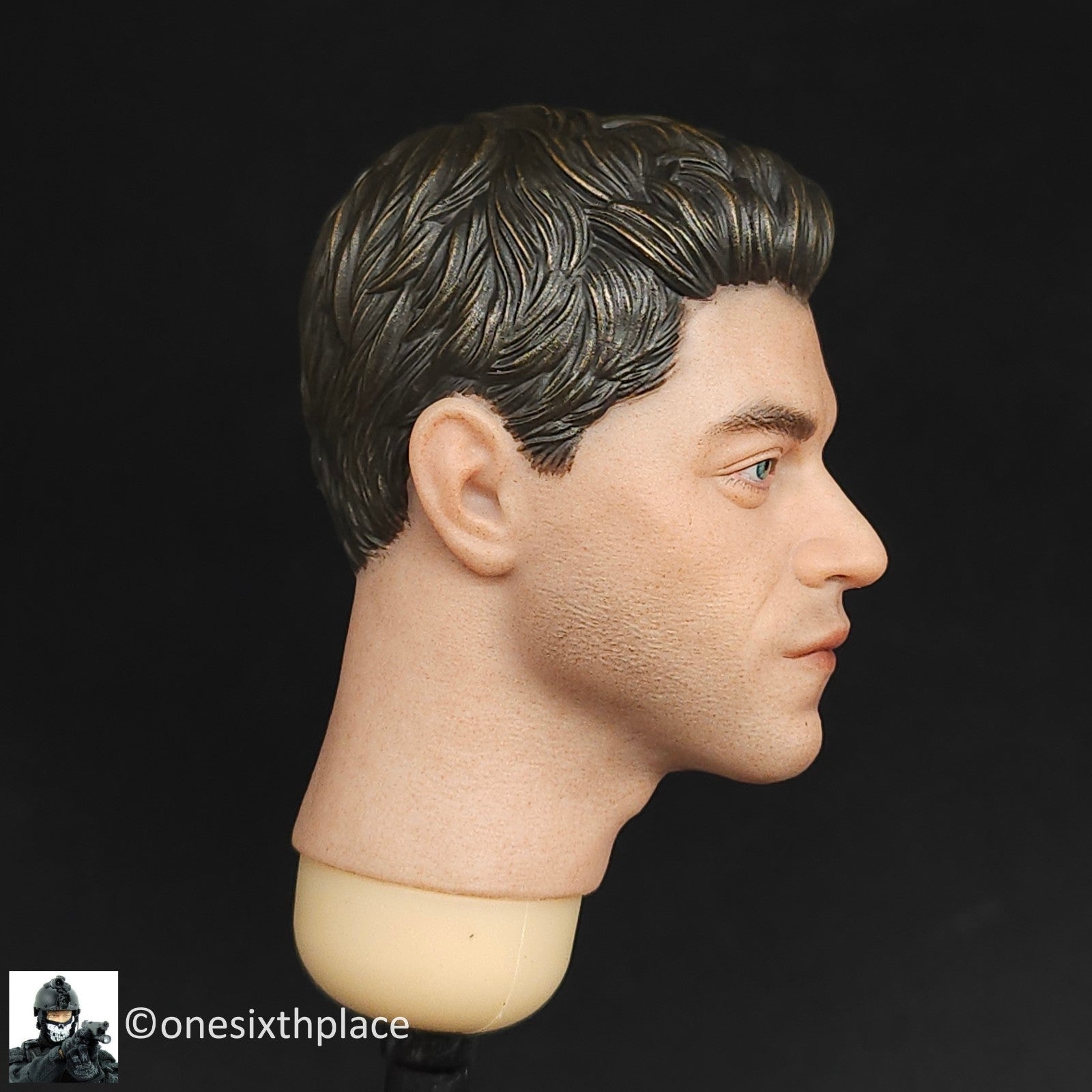 1:6 Facepool WWII USMC Snafu Rami Malek Male Head Sculpt for 12" Figures