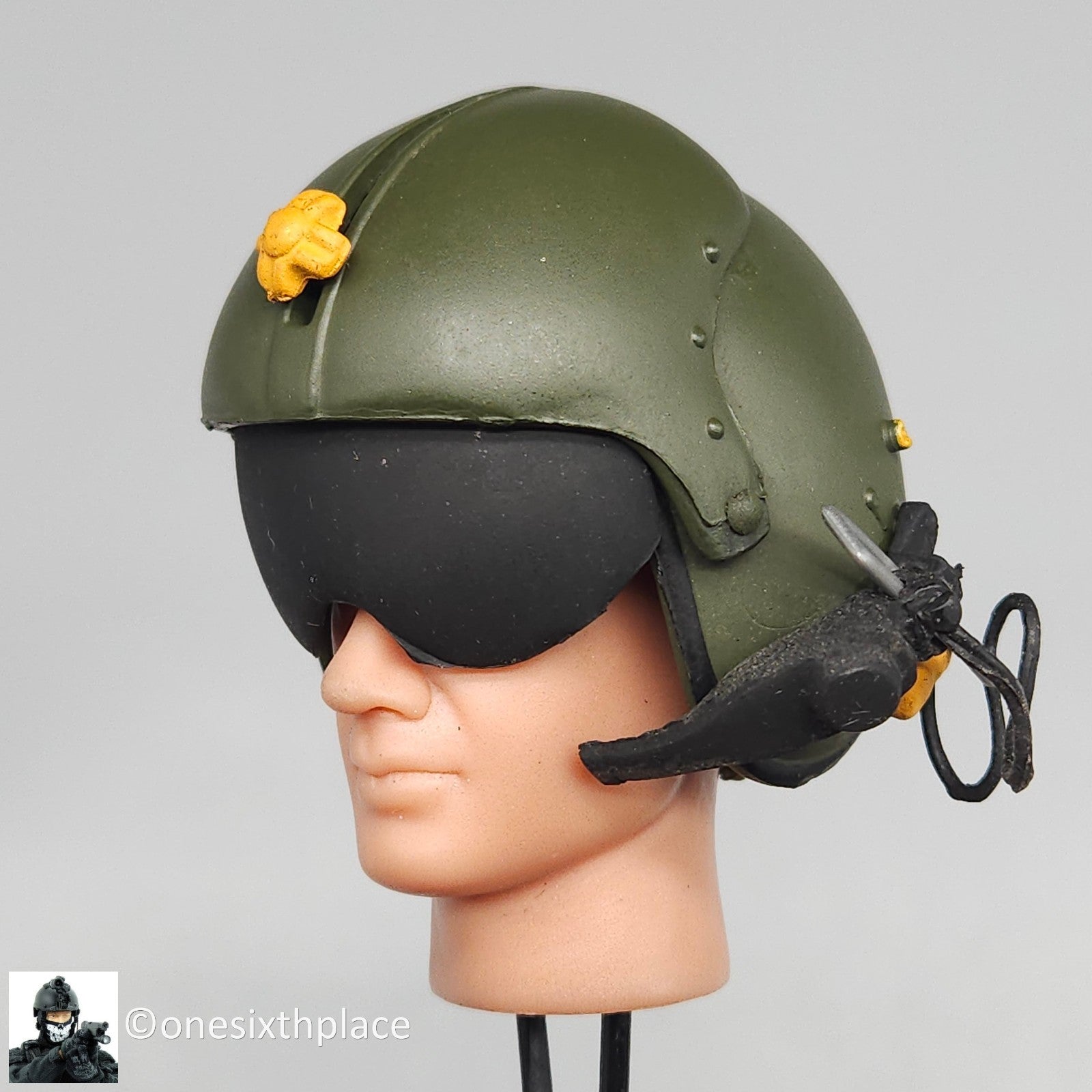 1:6 Ultimate Soldier US Vietnam Air Cavalry Helicopter Pilot Helmet 12" Figures