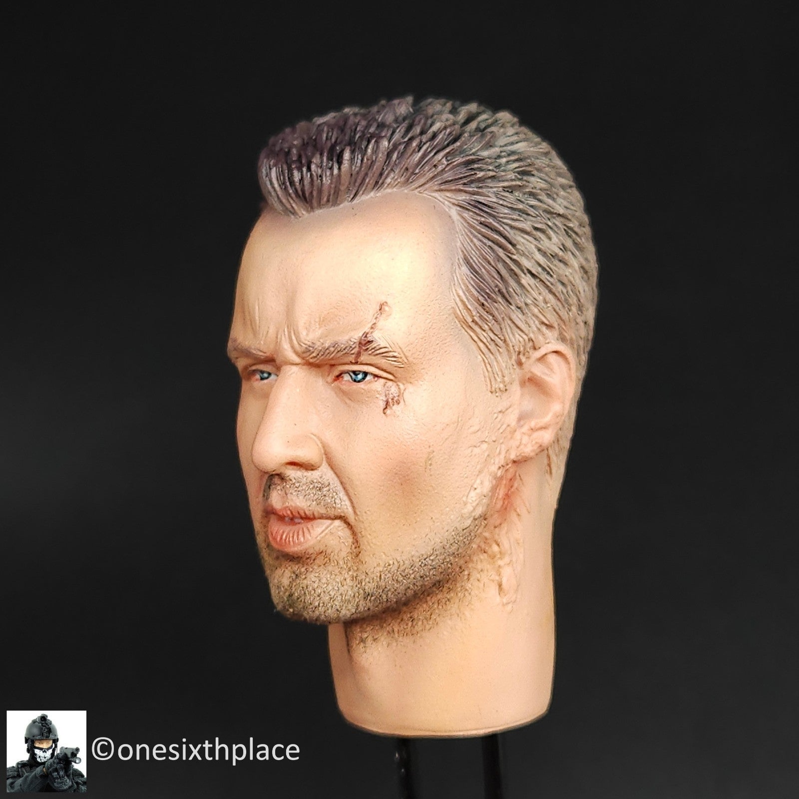 1:6 scale DiD Accessories Set Scarred Male Head Sculpt for 12" Figures