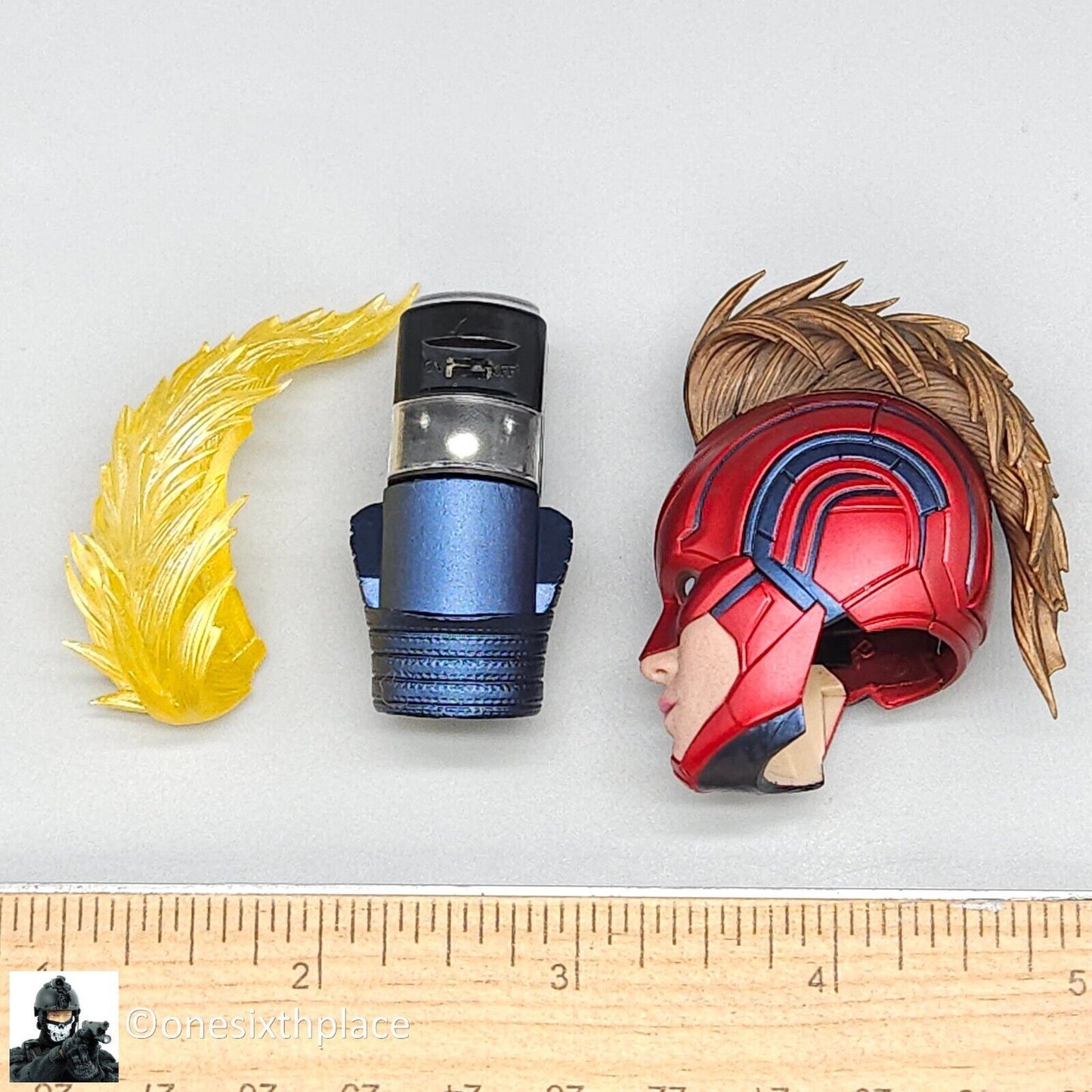 1:6 scale Hot Toys Captain Marvel Female LED Light Masked Head for 12" Figures