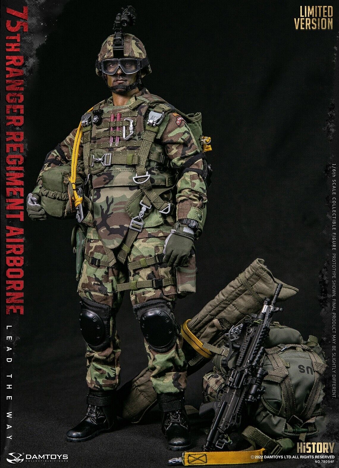1:6 scale DamToys 75th Ranger Regiment Airborne 30rd Rifle Ammo Mag (x1)