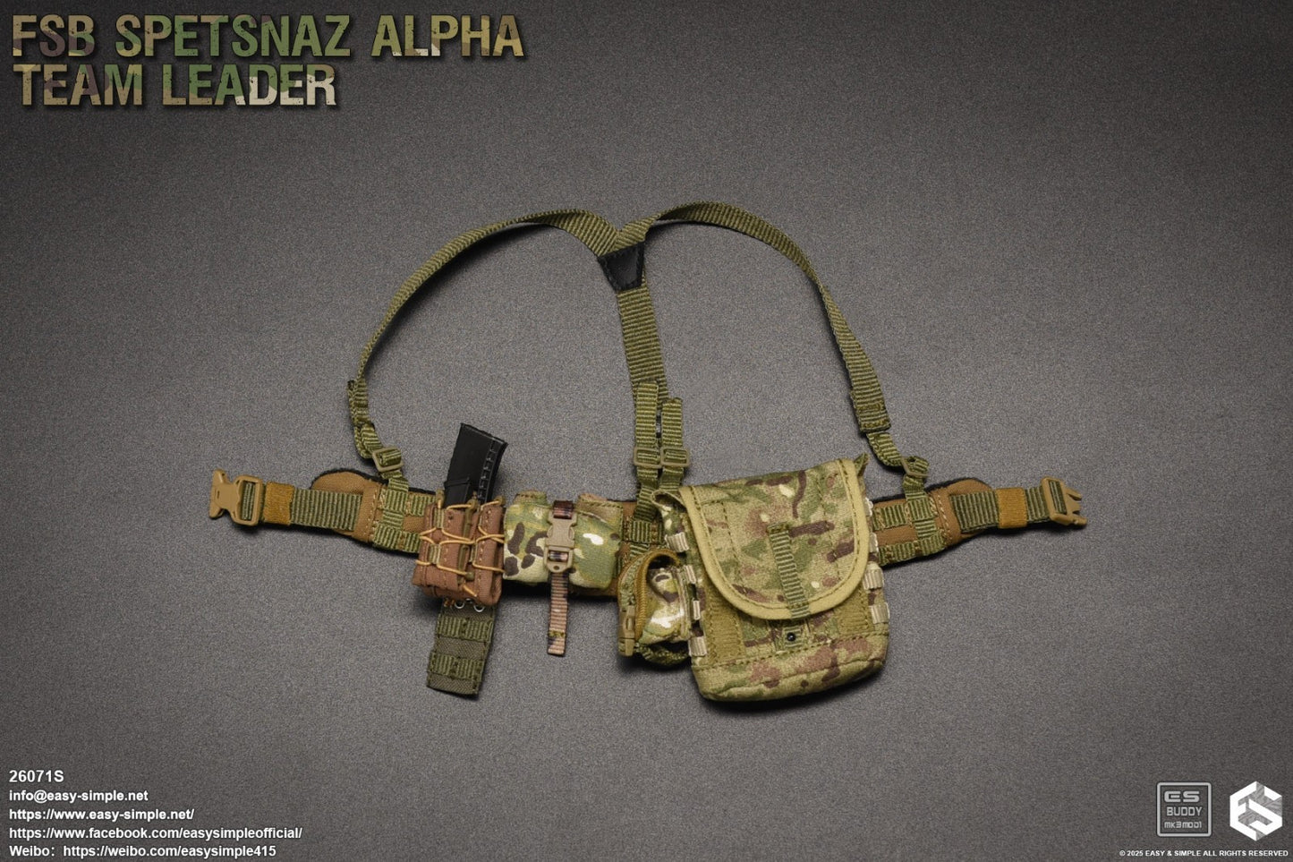 1:6 scale Easy & Simple Russian ALPHA Team Leader MOLLE Panel Pouch