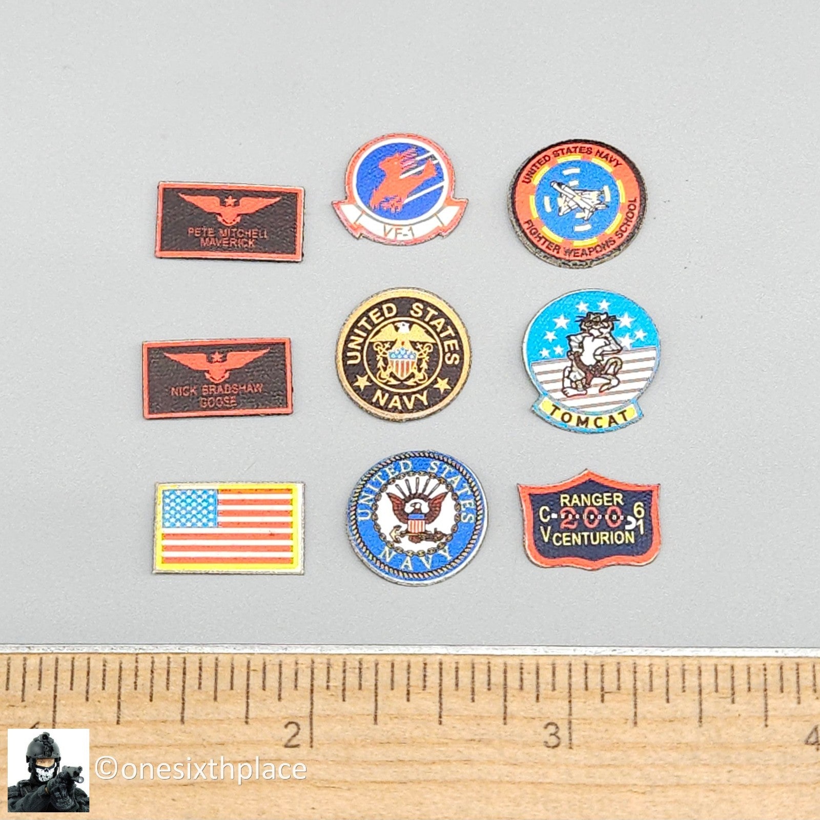 1:6 DID US Navy F-14 Pilot Tom & Nick "Goose" Patches Set for 12" Figures