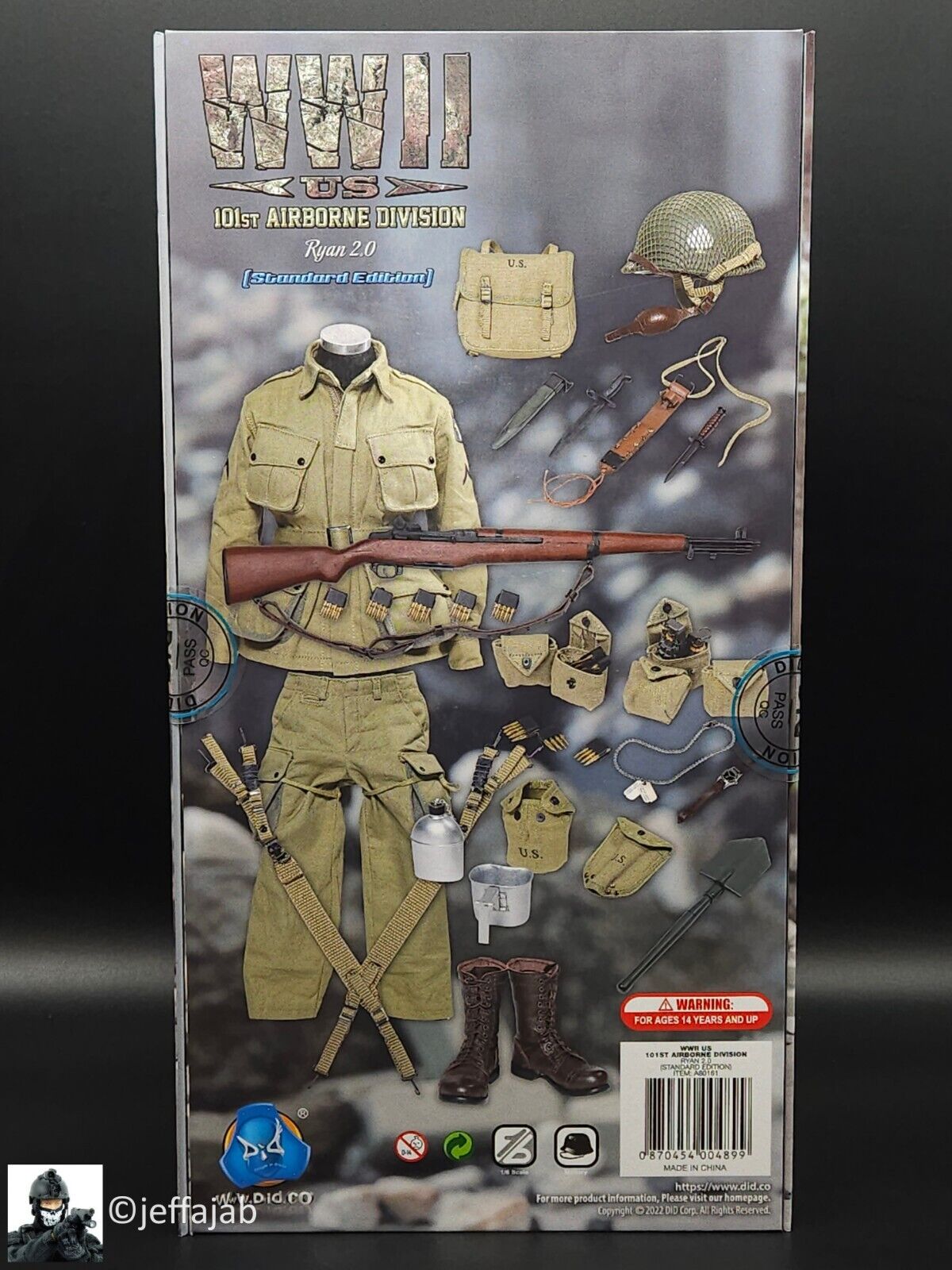 1:6 Scale DiD WWII US 101st Airborne Division Ryan 2.0 Standard Edition A80161