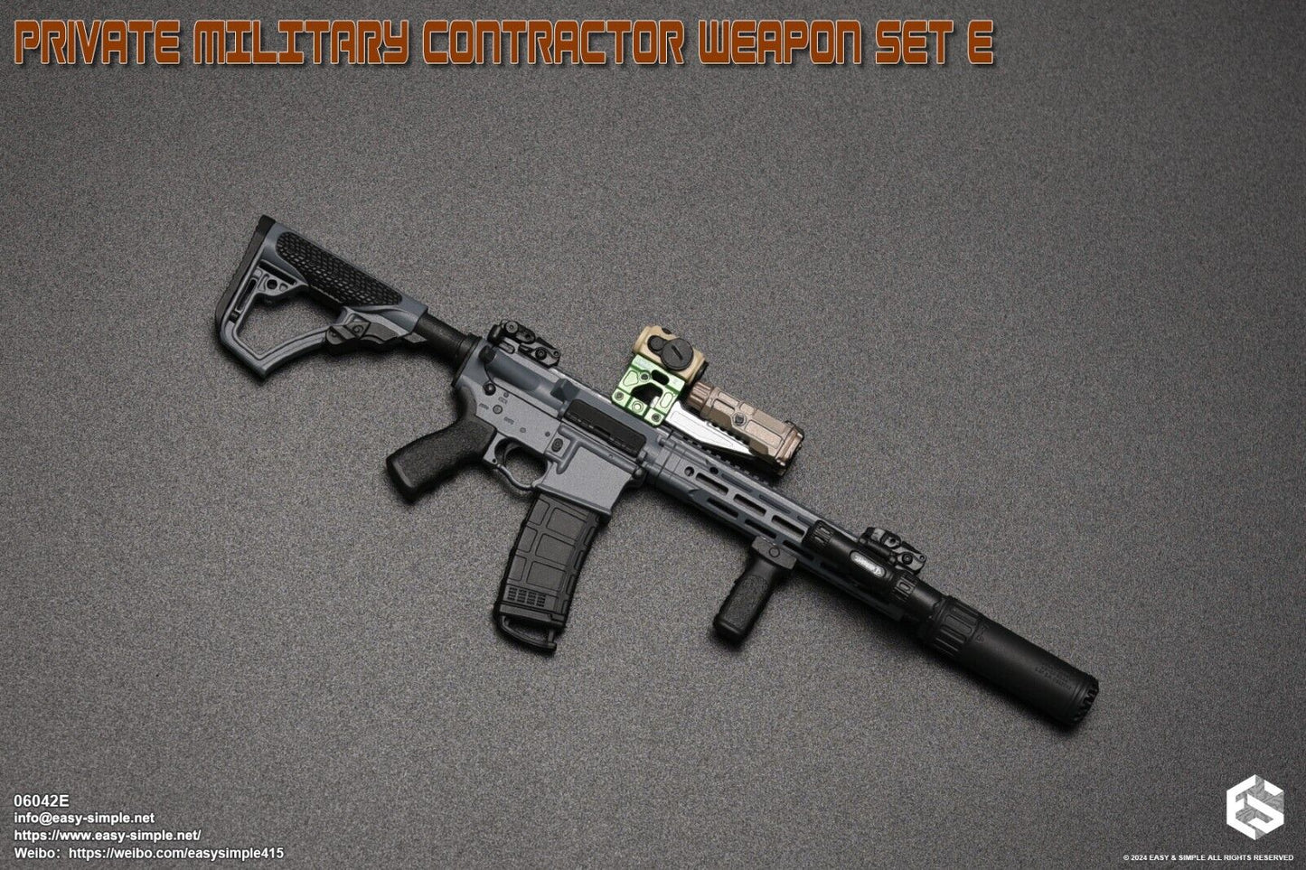 1:6 Easy & Simple Private Military Contractor Weapon Set E Ver. E for 12" Figure