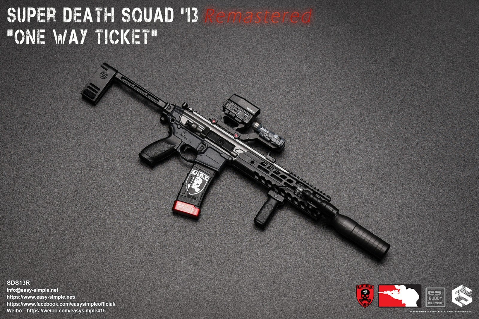 1:1 scale Easy & Simple ZERT Super Death Squad One Way Ticket MCX Rifle Set