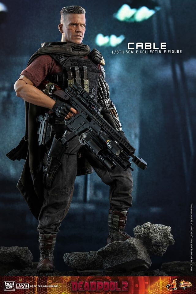 1:6 scale Hot Toys Deadpool 2 Cable Camo Extended Pistol Mag w/ Tan Pouch MMS583