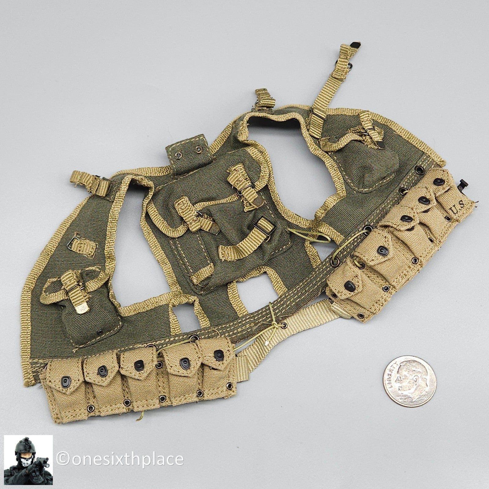 1:6 DiD WWII US 2nd Ranger Sniper Jackson Assault Vest w/ Ammo Belt