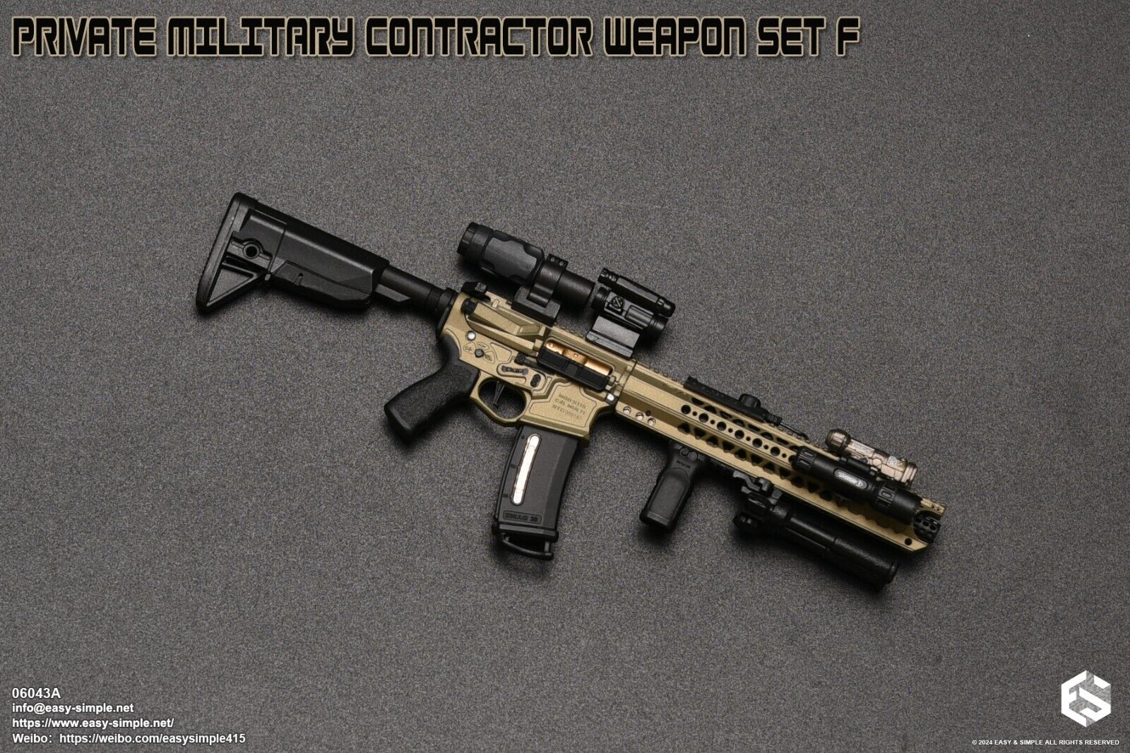 1:6 Easy & Simple Private Military Contractor Weapon Set F Ver. A for 12" Figure