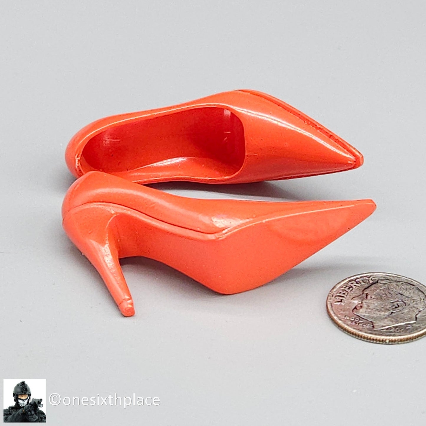 1:6 Triad Toys Female Red High Heels Shoes Style C (Tall Heel) 12" Figures