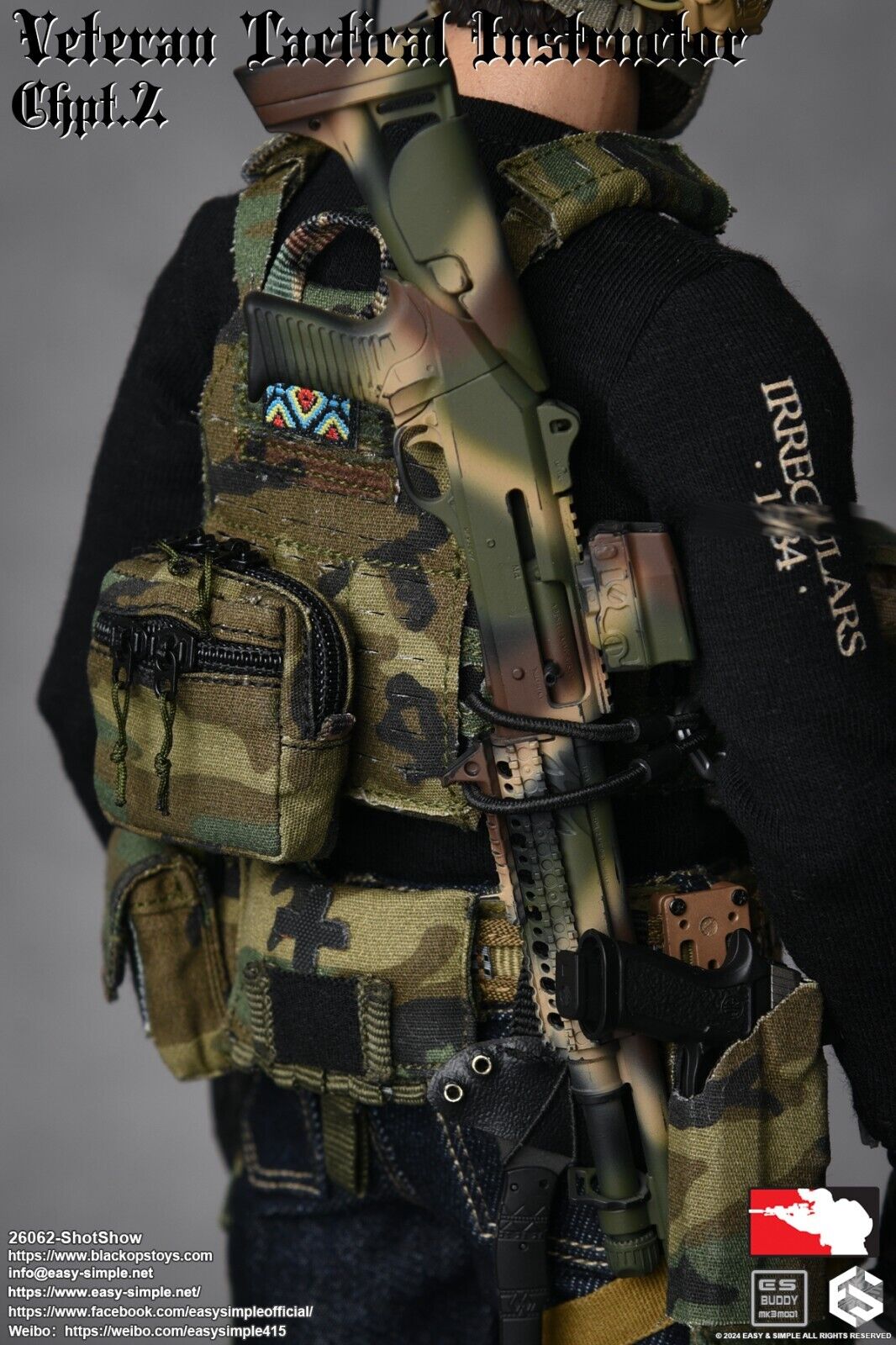 1:6 Easy Simple Veteran Tactical Instructor Ch II SHOT Show Tan Battle Belt