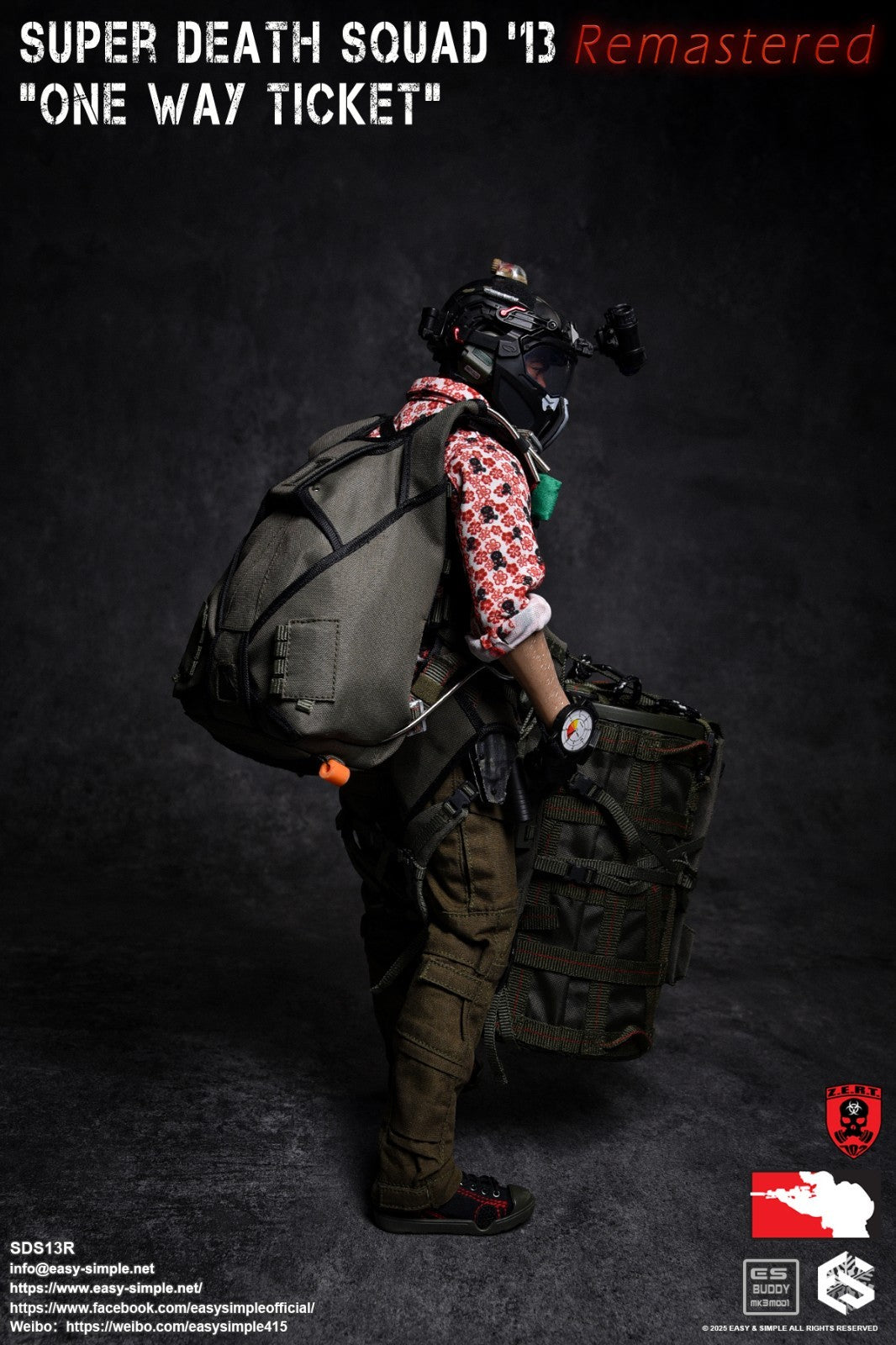 1:1 scale Easy & Simple ZERT Super Death Squad One Way Ticket Parachute