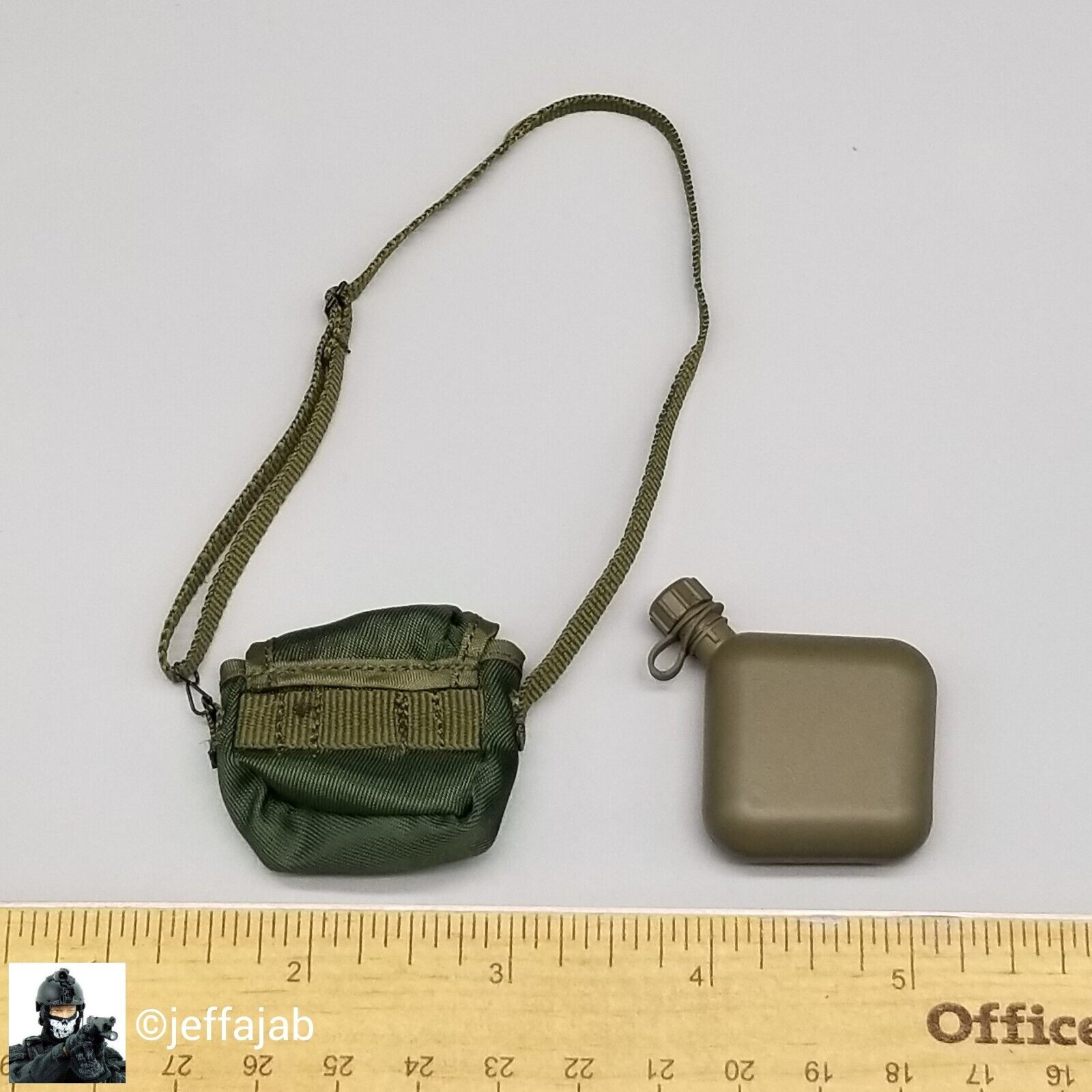 1:6 Scale Flagset Female USMC Dog Trainer 2-Quart Canteen for 12" Figures