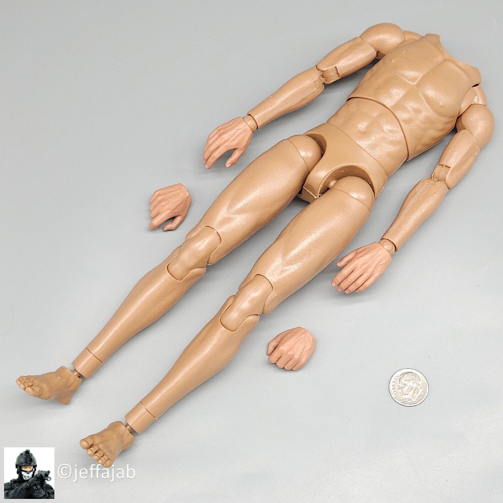 1:6 scale Ujindou Vietnam Cross-Border Operation Male Nude Body for 12" Figures