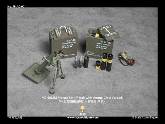 1:6 scale WWII US M2 60mm Mortar Set for 12" Figures FP-AC001