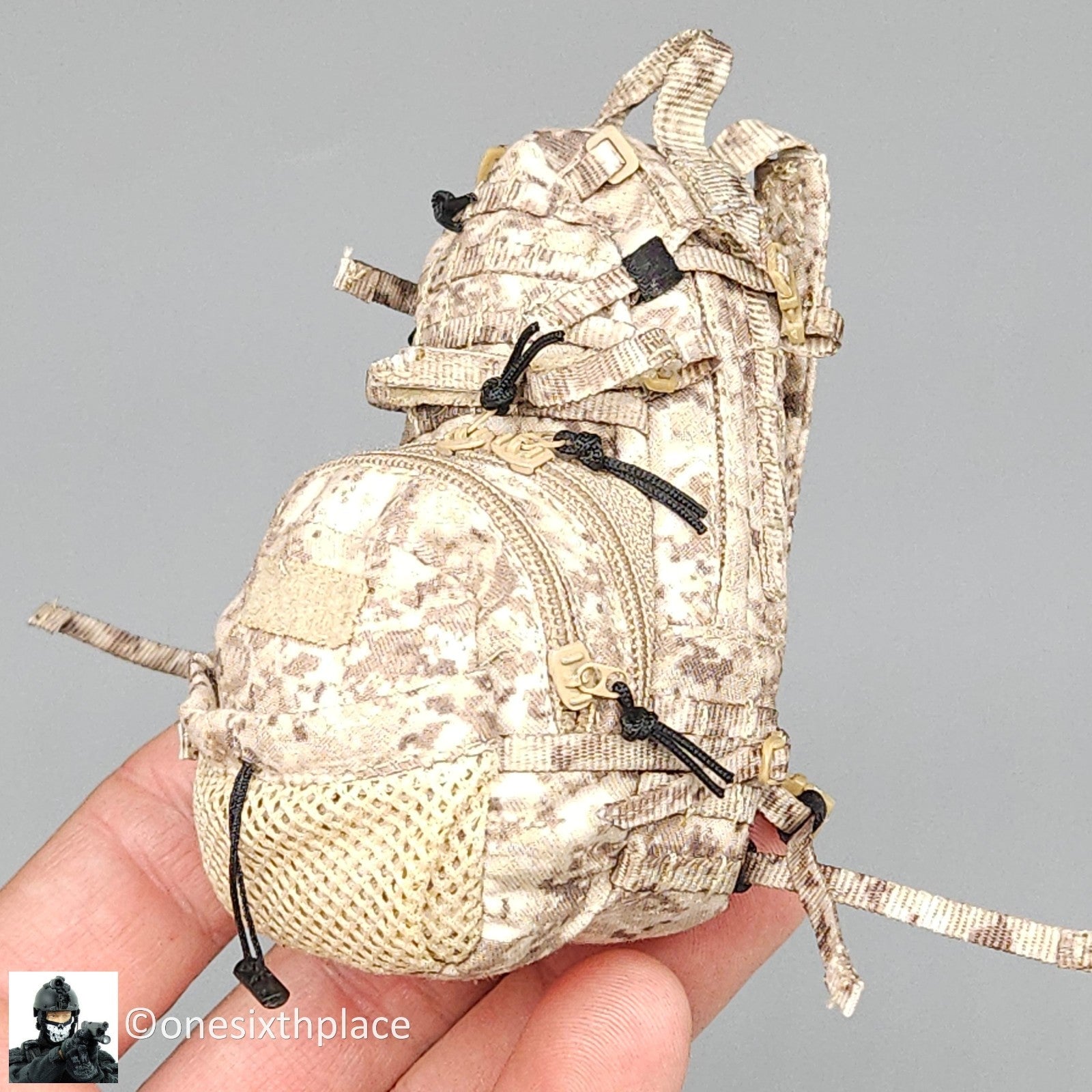 1:6 scale Easy Simple AOR1 Camo Backpack for 12" Figures