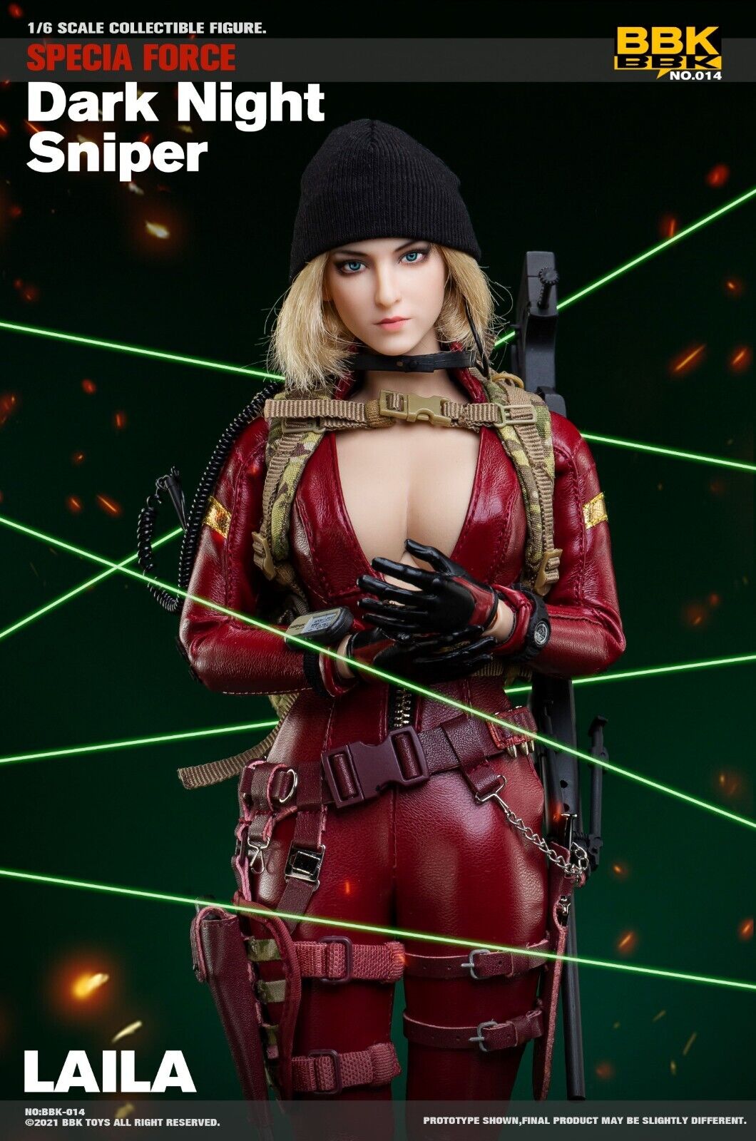 1:6 scale BBK Female Dark Night Sniper Laila Leg Panel for 12" Figures
