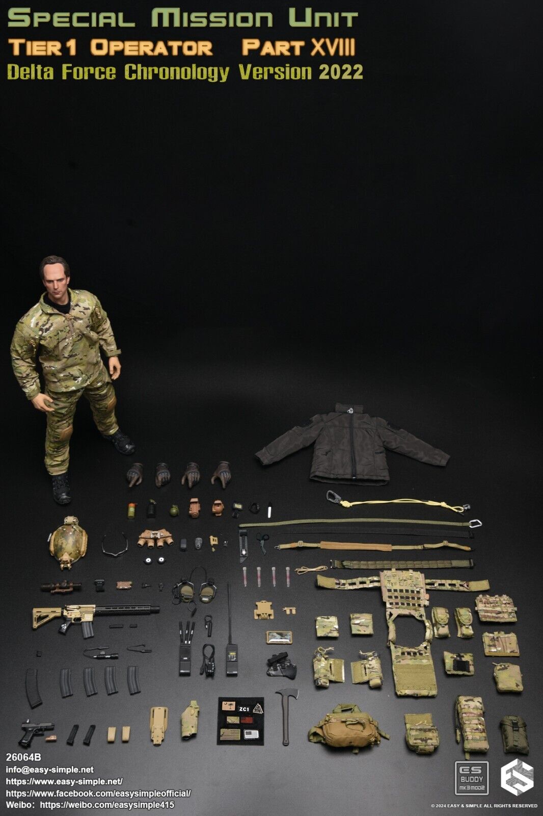 1:6 scale Easy & Simple Delta Force Chronology 2022 Combat Axe
