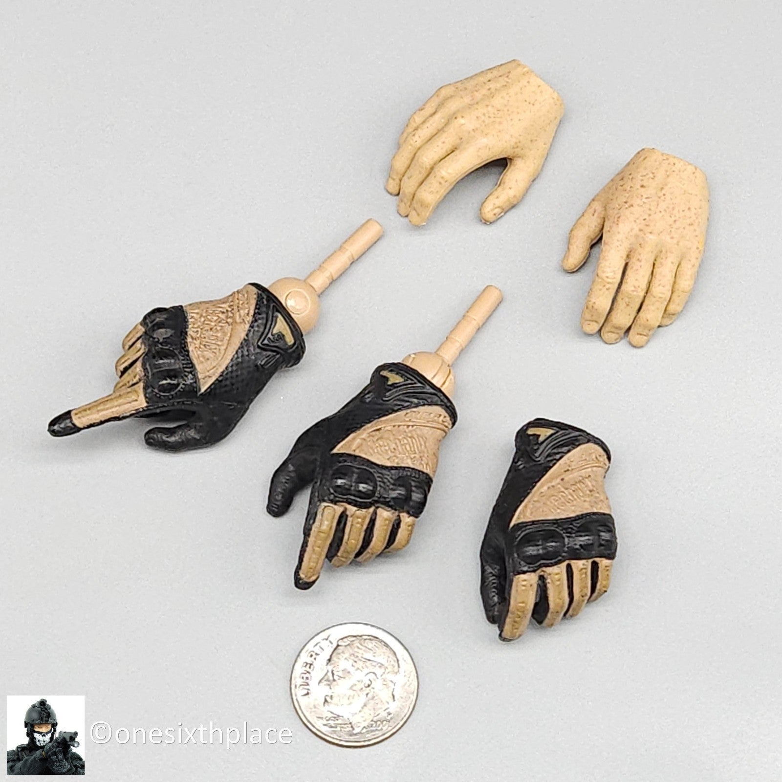 1:6 scale Easy & Simple Coalition Forces SAS Special Gloved Hands for 12" Figure