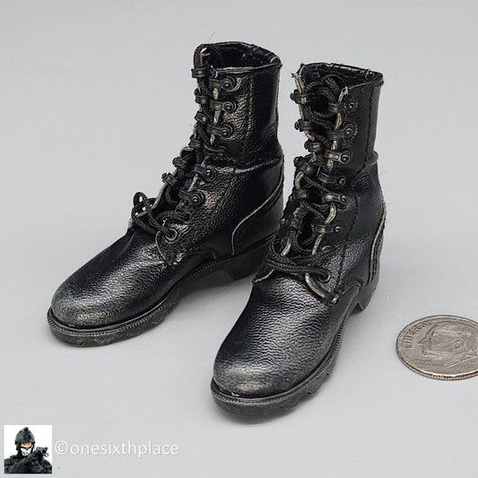 1/6 scale DamToys USMC Crews Speed Lace Combat Boots (Foot Type) for 12" Figure