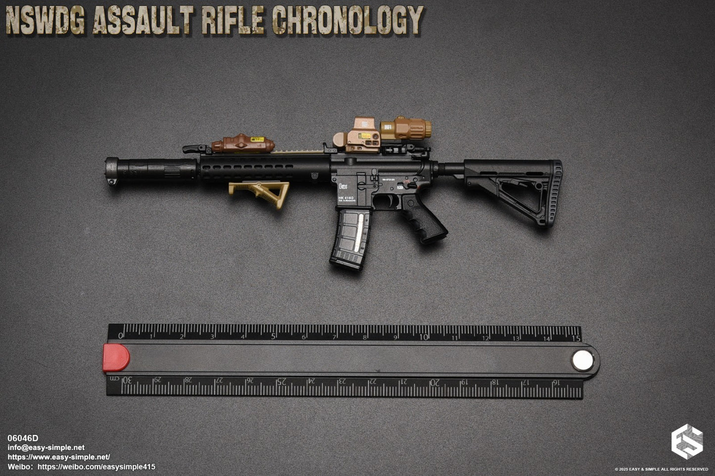 1:6 Easy & Simple NSWDG Assault Rifle Chronology Set D for 12" Figures 06046D