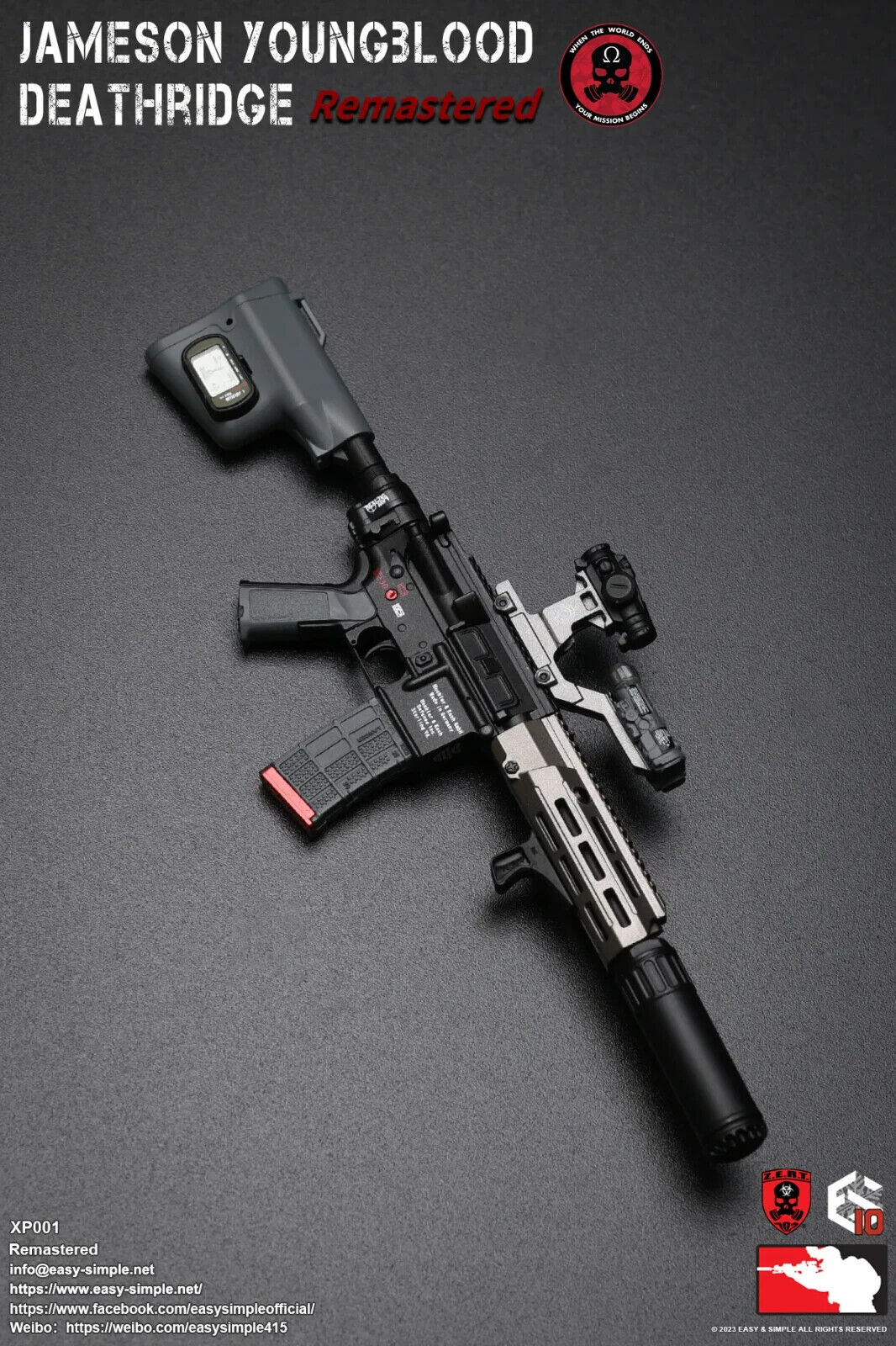 1:6 scale Easy & Simple ZERT Deathridge Remastered HK416 Rifle for 12" Figures