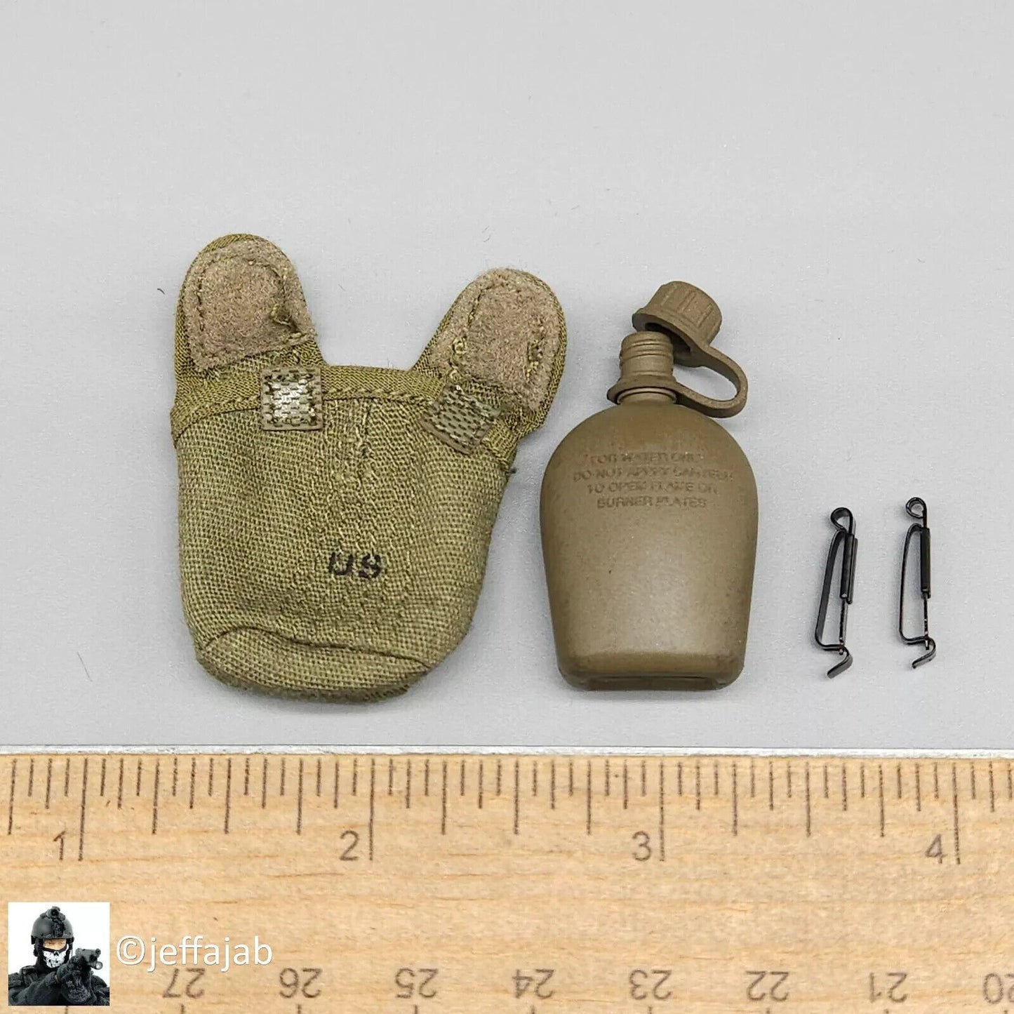 1:6 Ujindou Vietnam 173rd Airborne LRRP M56 Canteen w/ Pouch (x1) for 12" Figure