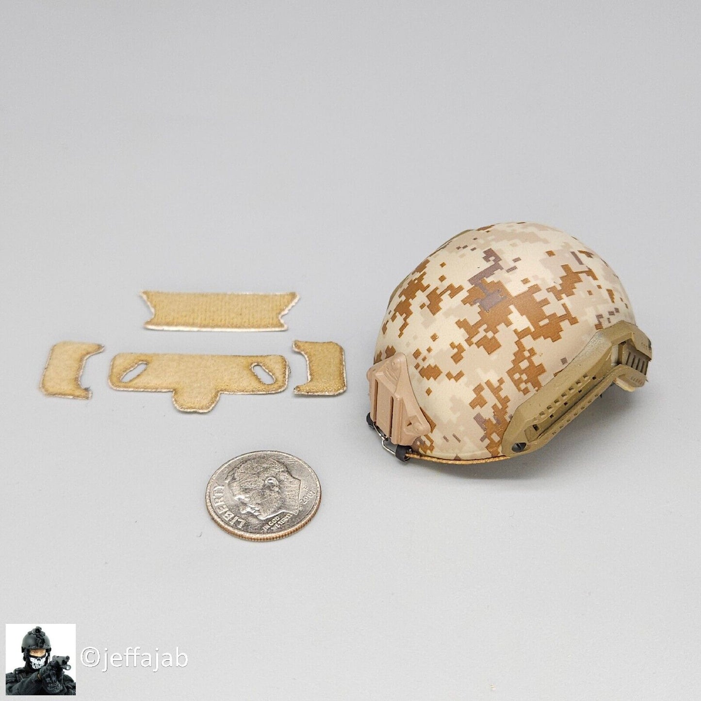 1:6 Soldier Story Navy SEAL AOR1 Camo FAST Helmet for 12" Figures