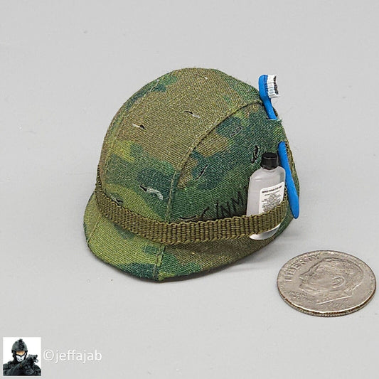 1:6 scale DJ Custom Forrest Gump in Vietnam Helmet w/ Toothbrush for 12" Figures