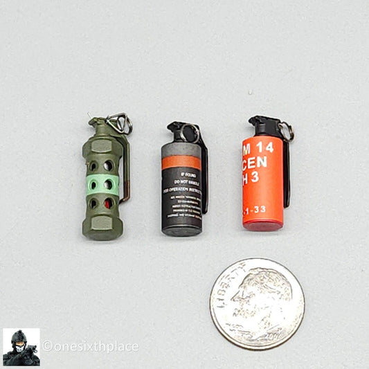 1:6 General's Armoury Bravo 0-6 Countdown Grenades (x3) for 12" Figures