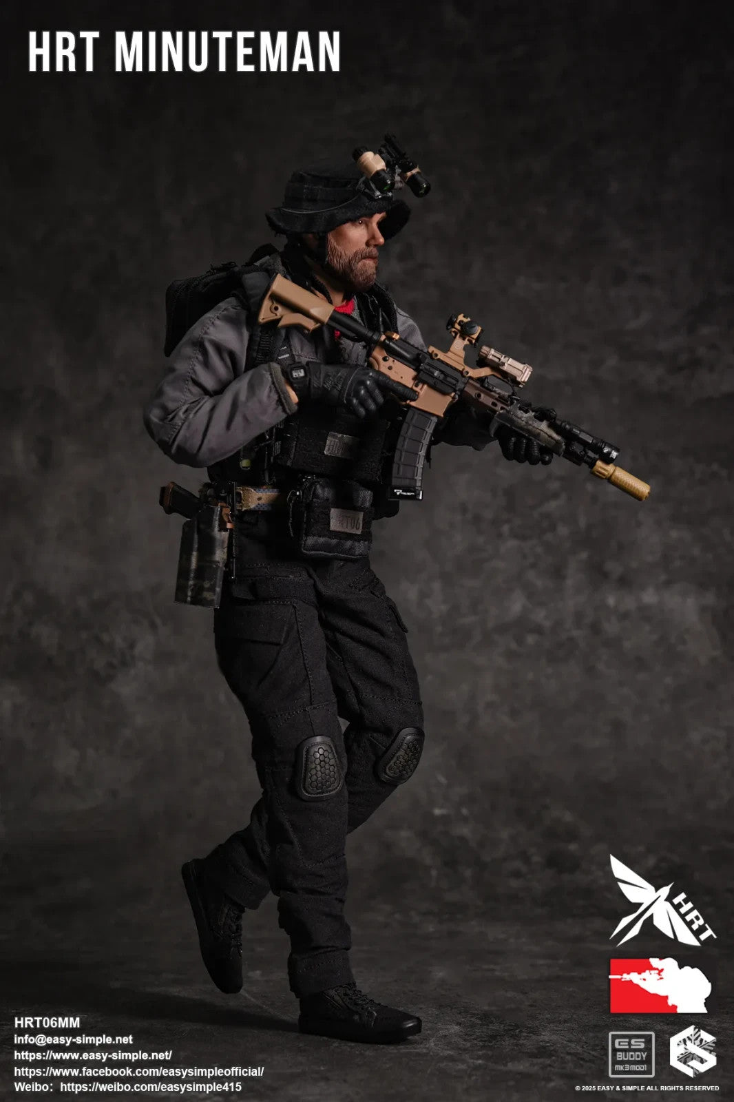 1:6 Easy & Simple HRT Minuteman ShotShow 2025 AR15 Rifle Set or 12" Figures