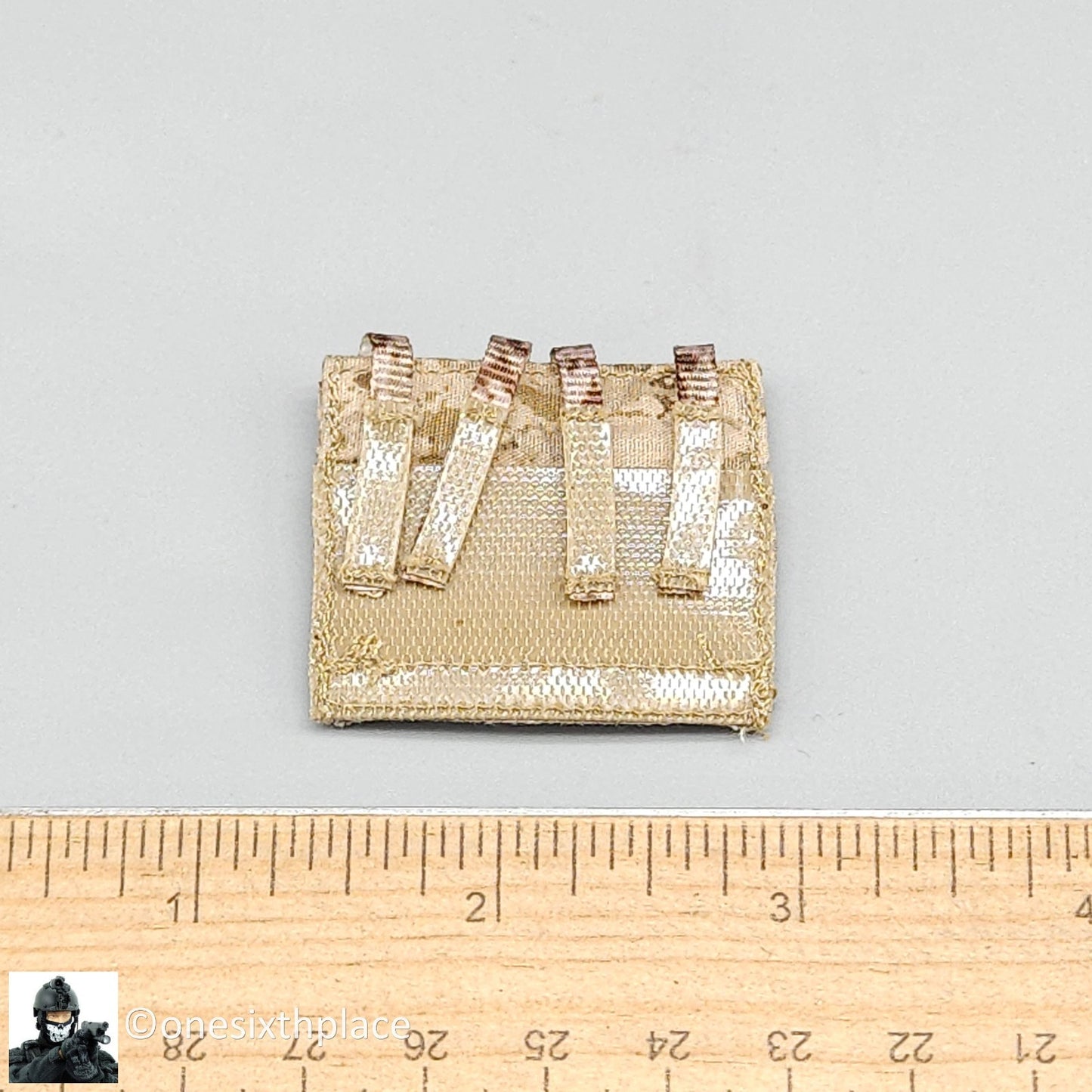 1:6 scale Easy & Simple AOR1 Camo Triple Cell Rifle Mag Pouch for 12" Figures