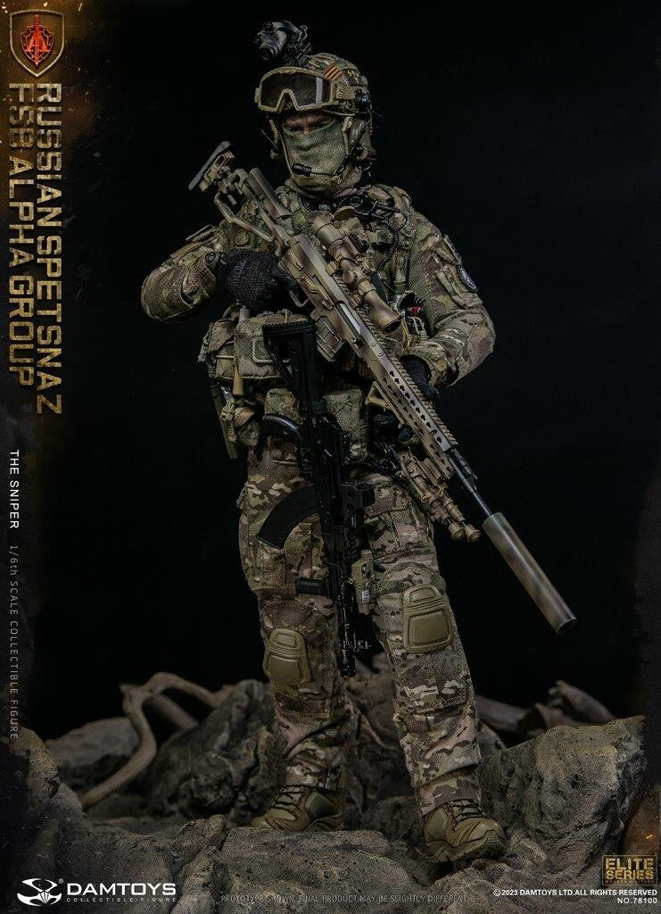 1:6 scale DamToys Russian Spetsnaz FSB ALPHA Group Sniper 12" Figure 78100