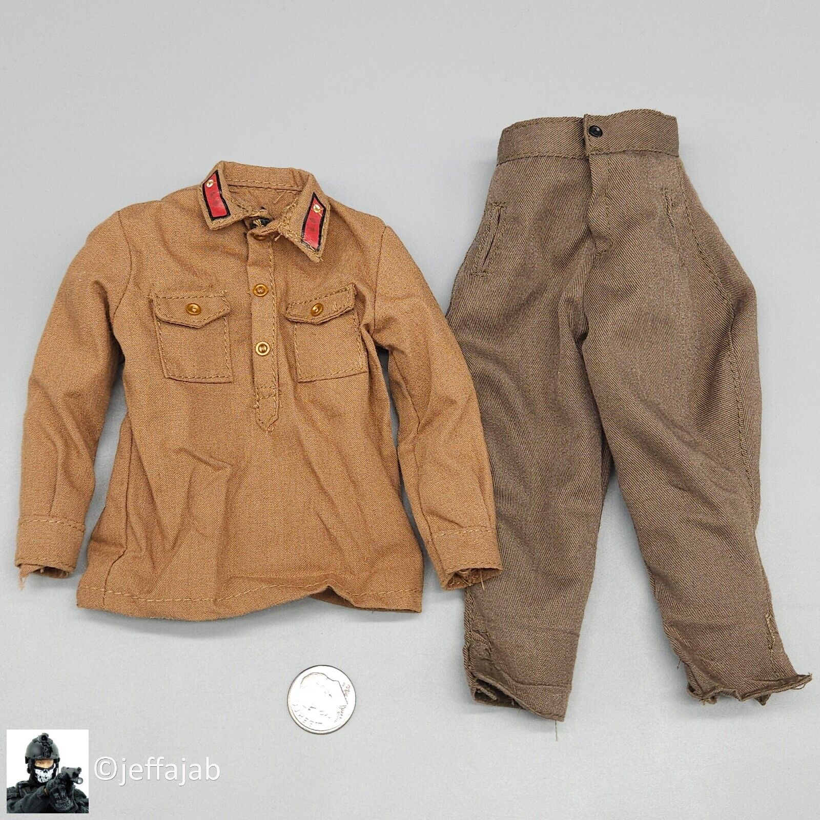 1:6 scale Dragon WWII Russian Sniper Misha Uniform Shirt & Pants for 12" Figures