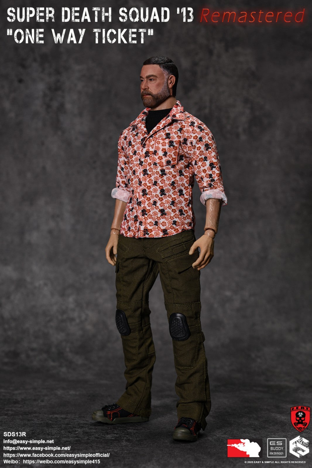 1:6 Easy & Simple ZERT Super Death Squad One Way Ticket Male Head Sculpt