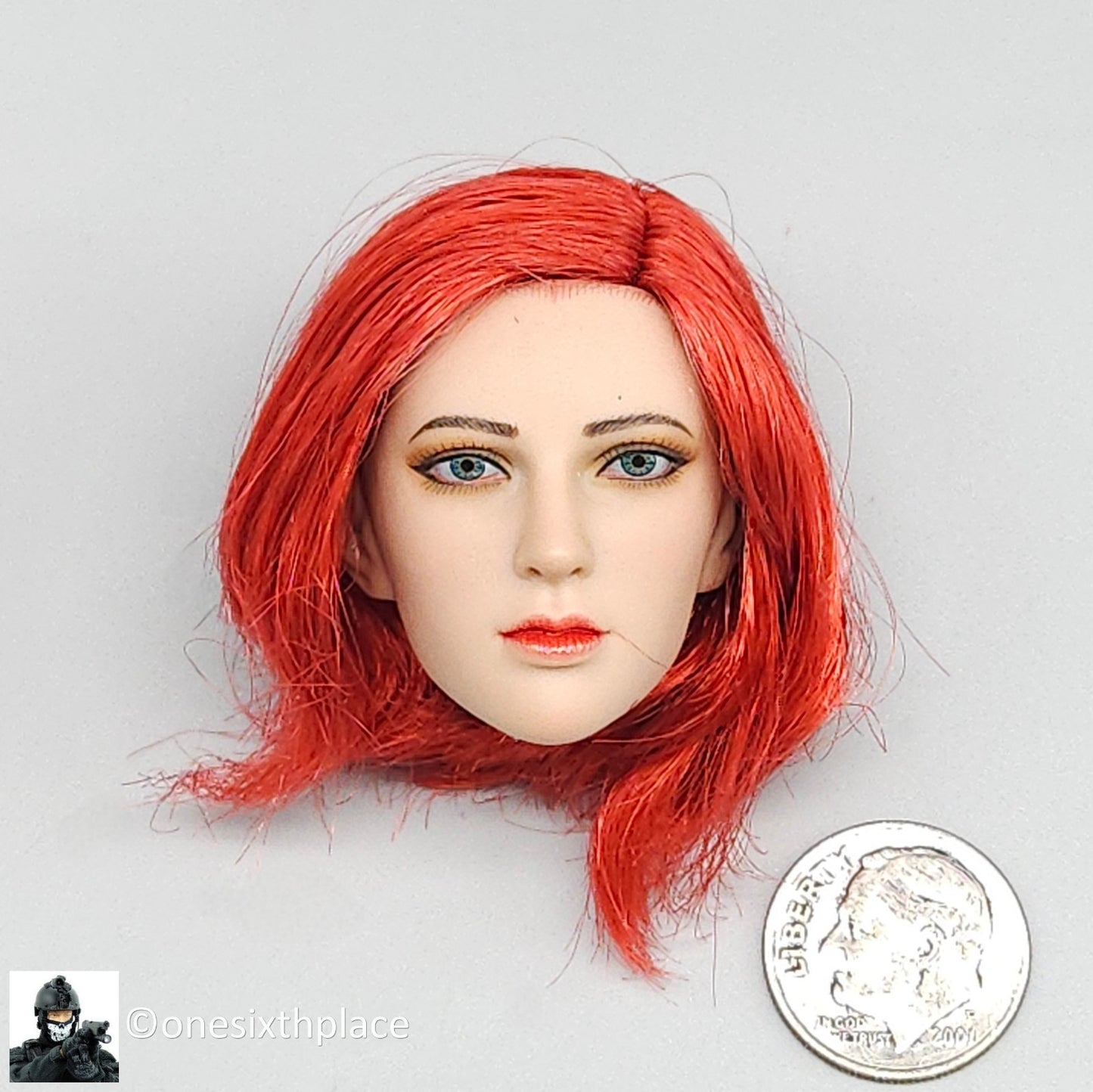 1:6 TBLeague PL2022-202A Hell’s Messenger Golden Female Red Hair Head 12" Figure