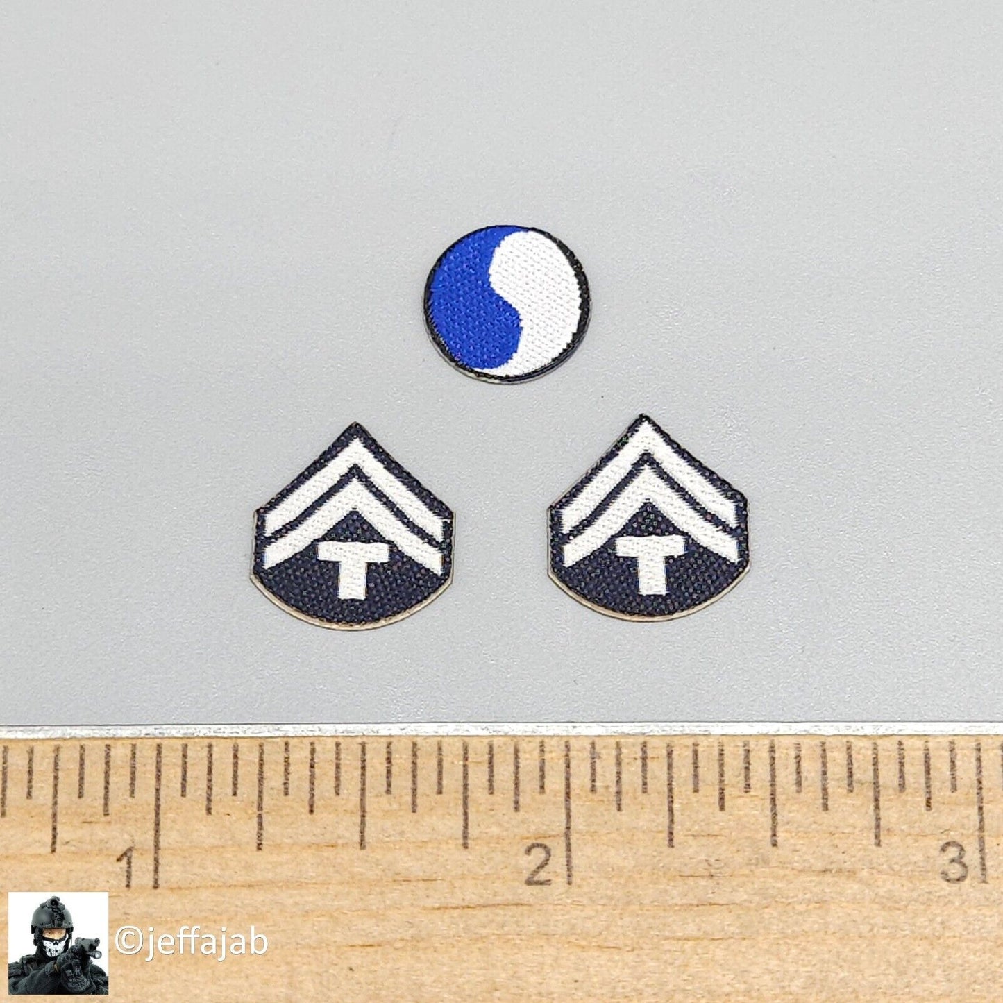 1/6 scale DiD WWII 29th Infantry Corporal Upham Patches Set for 12" Figures