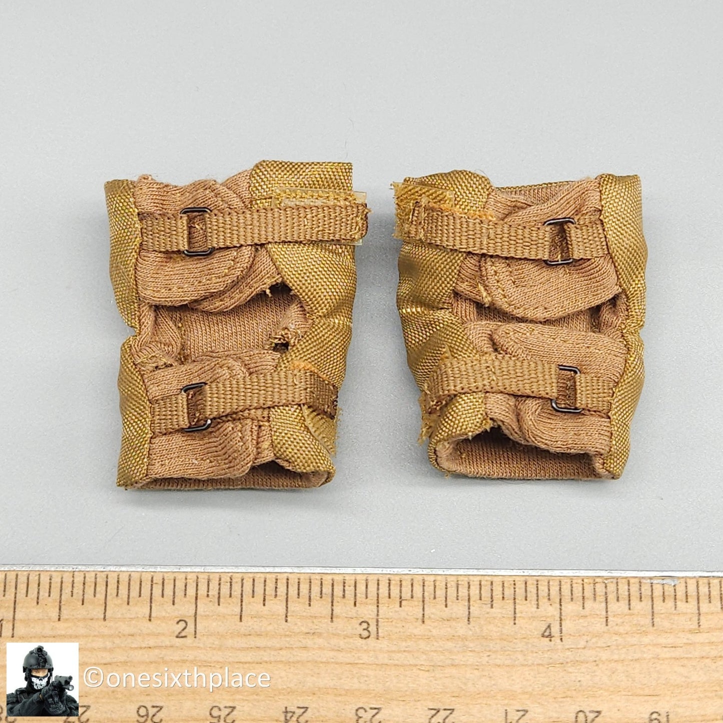 1:6 scale ACE Coyote Tan Knee Pads for 12" Figures USMC