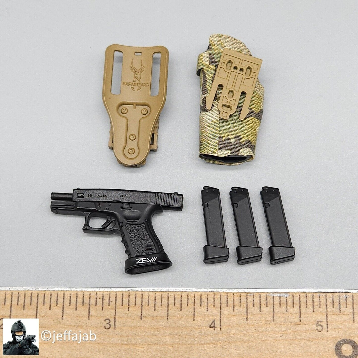 1:6 Easy & Simple Quick Response Force G19 Pistol & Multicam Holster SPECIAL VER