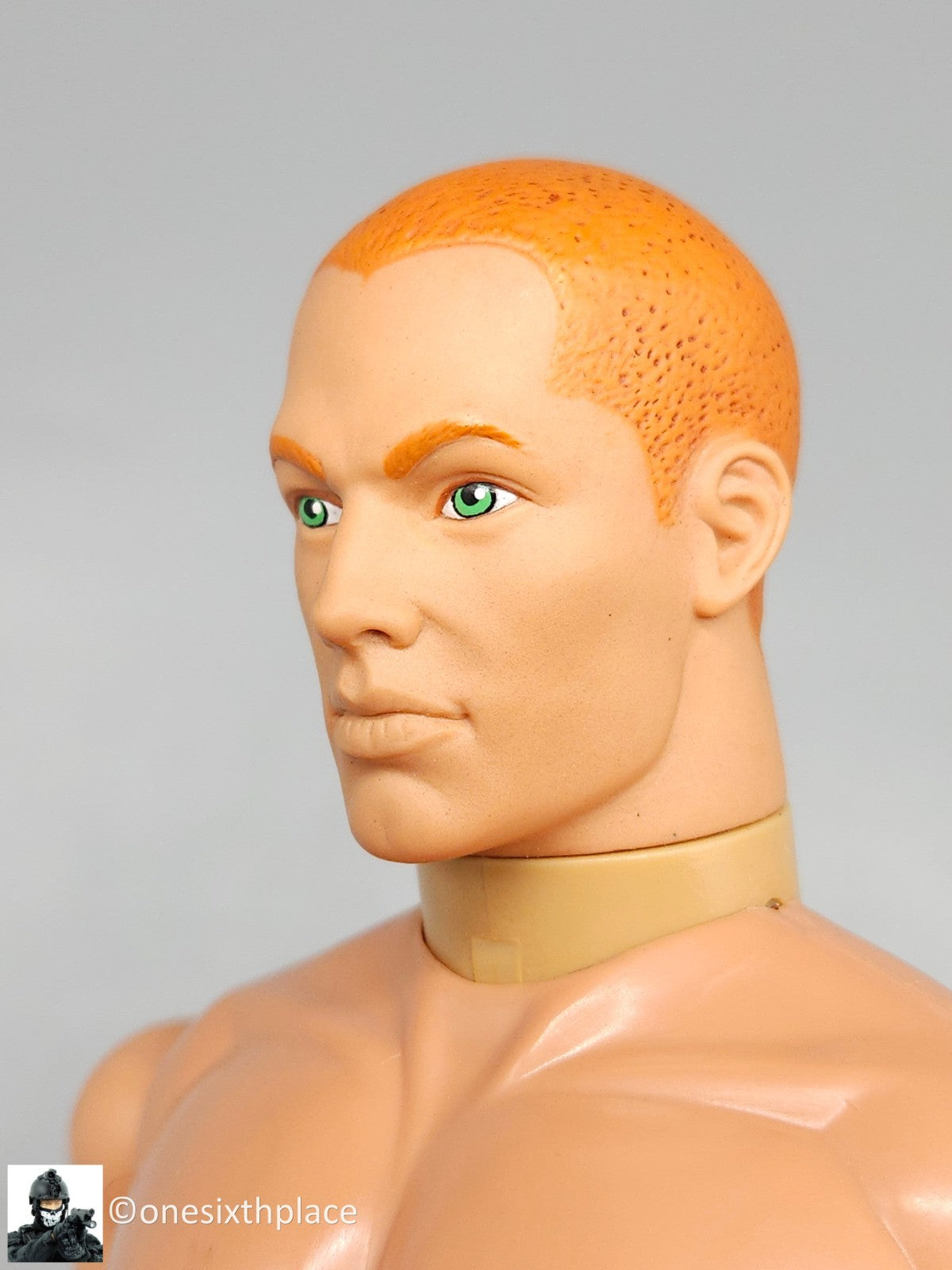 1:6 scale Hasbro GI Joe 1996 Male Nude Body Red Hair Green Eyes 12" Figure