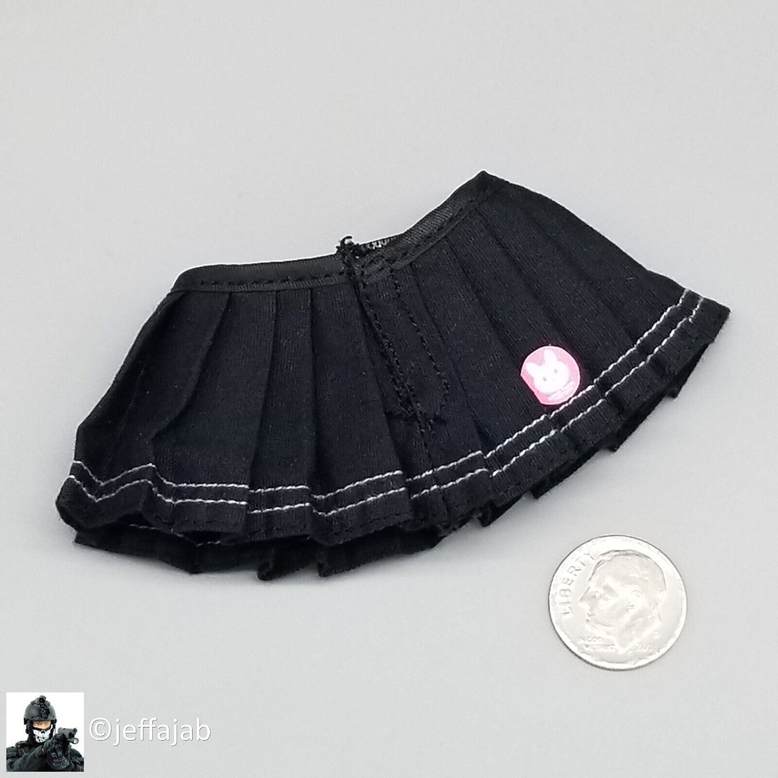 1:6 Flagset School Girl Han MeiMei Female Black Pleated Skirt for 12" Figures