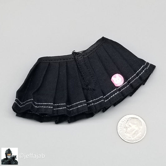 1:6 Flagset School Girl Han MeiMei Female Black Pleated Skirt for 12" Figures