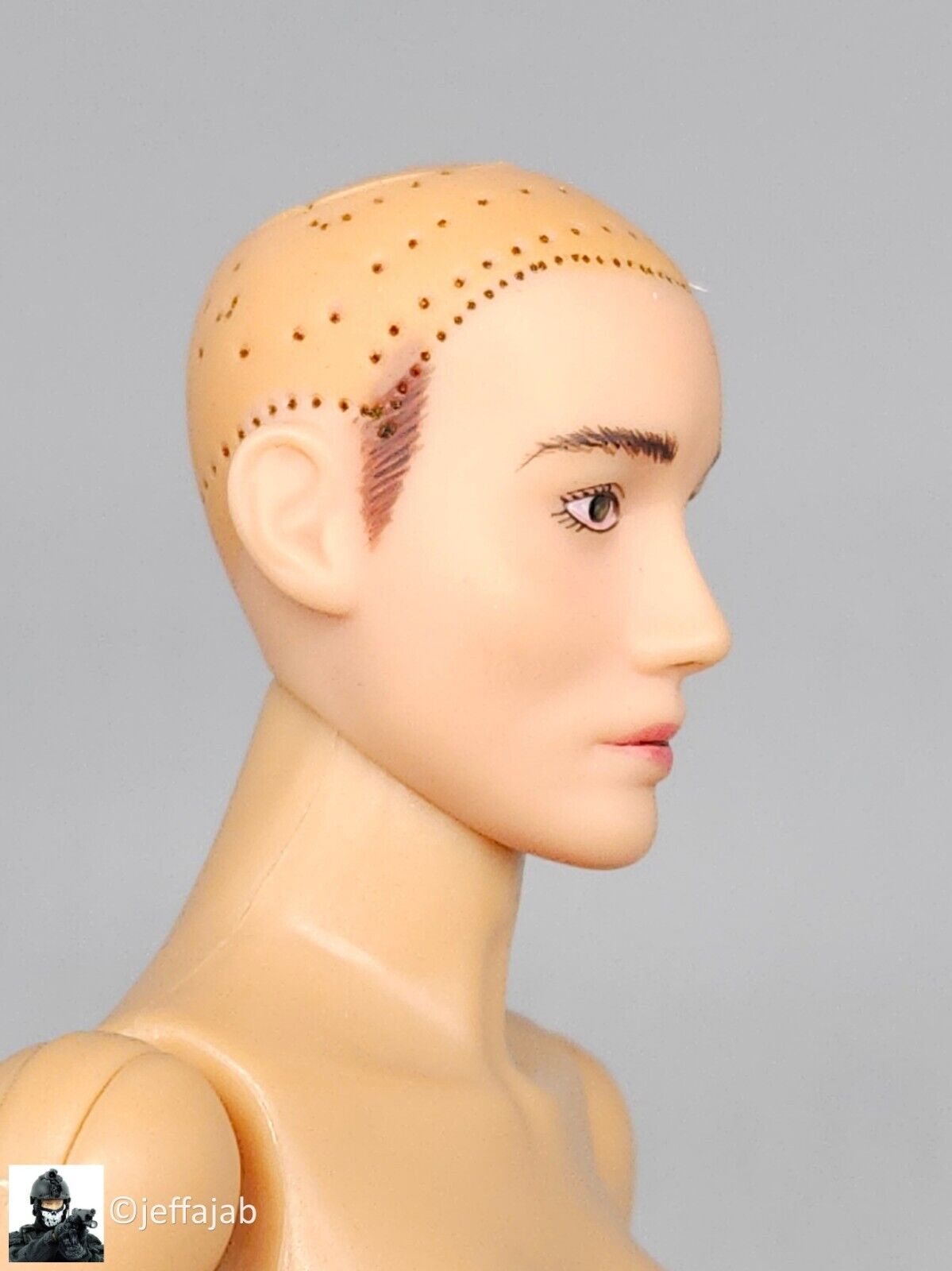 1:6 Triad Toys Caucasian Alpha Female Head Sculpt NO HAIR READ NOTES 12" Figures