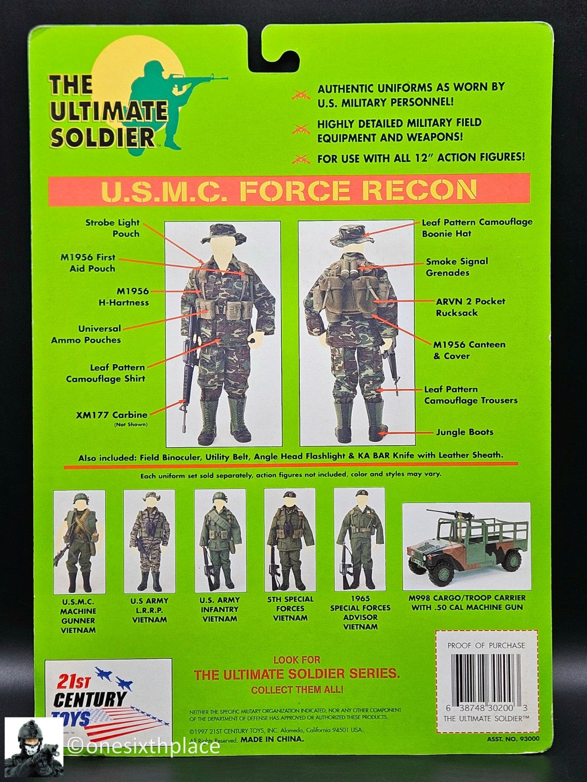 1:6 Ultimate Soldier Vietnam USMC Force Recon Camo Uniform 12" Figures