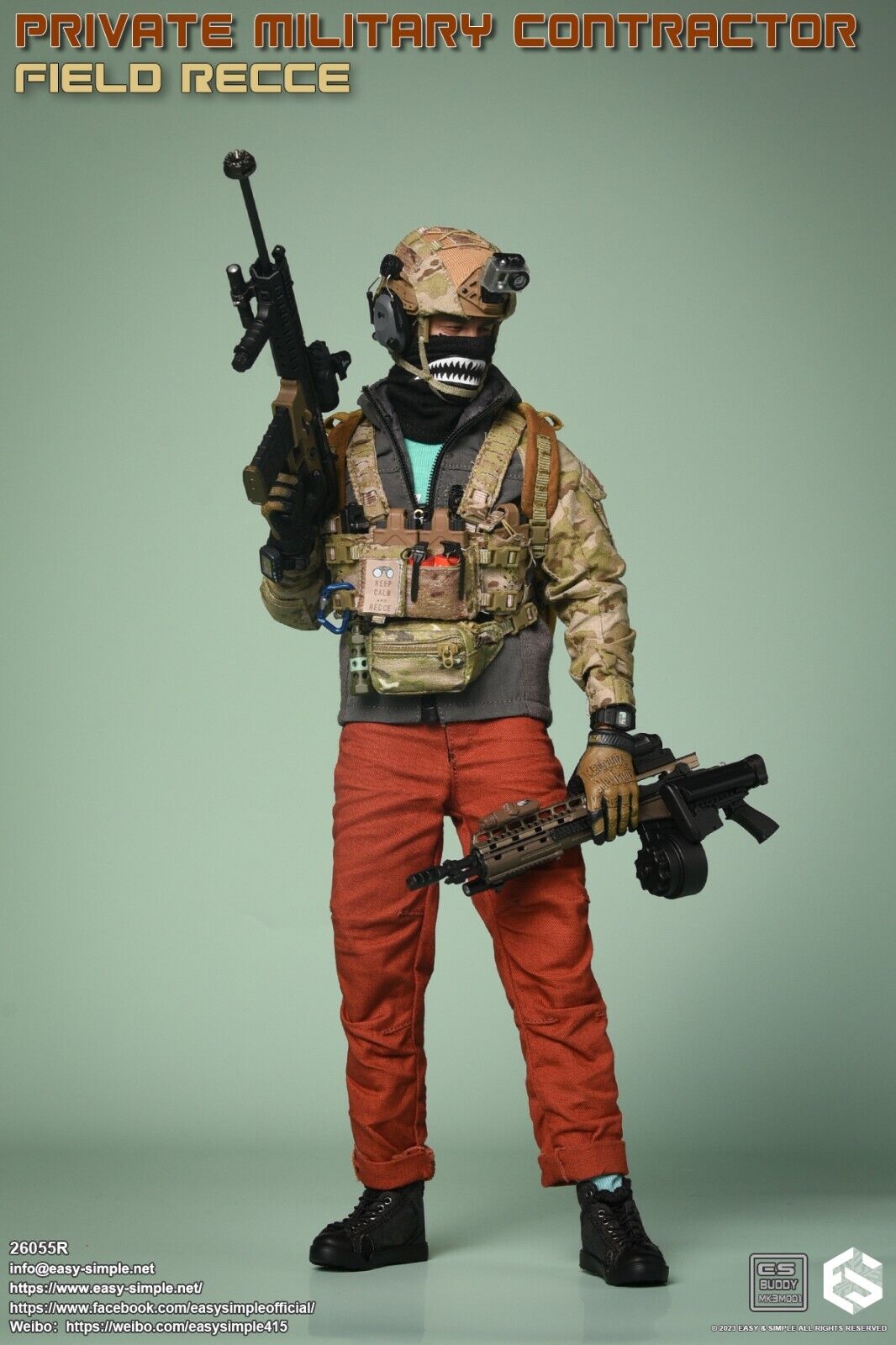 1:6 Easy & Simple PMC Field Recce SCAR H Rifle Set for 12" Figures