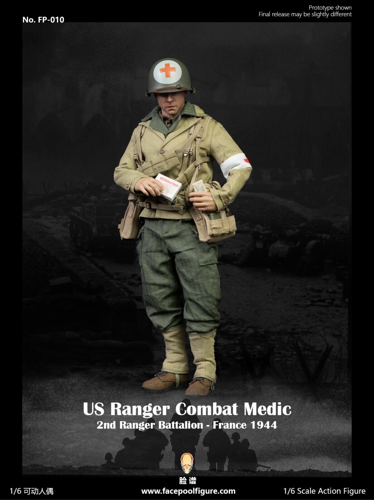 1:6 FacePool WWII US Ranger Combat Medic Medical Supplies for 12" Figures
